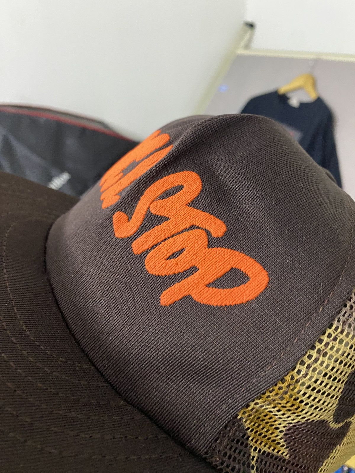 Vintage Beautiful 🔥Vintage 90s Buck stop Trucker Cap Hat Size ONE SIZE - 5 Thumbnail
