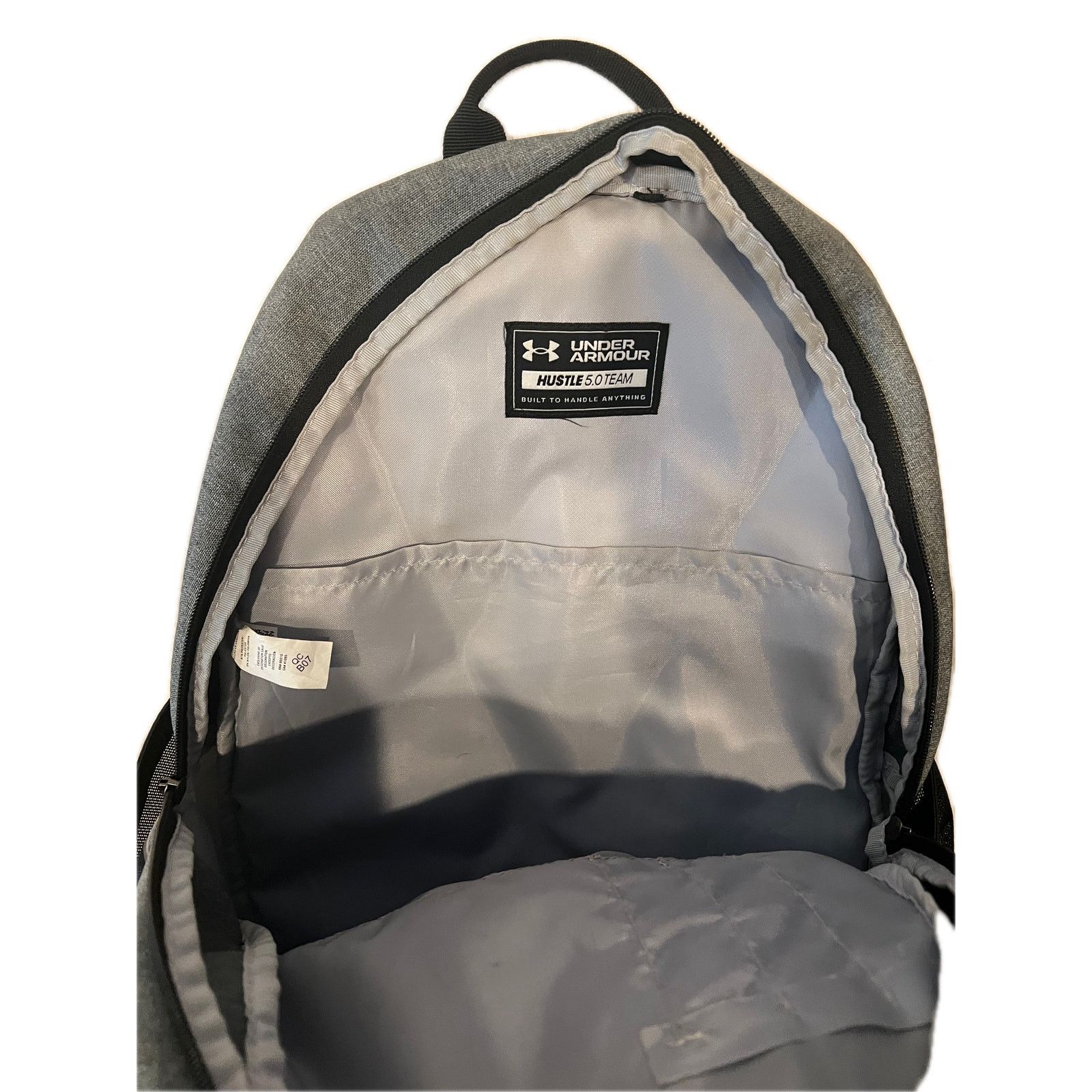 Under Armour Under Armour Gray Black Hustle 5.0 Backpack Size ONE SIZE - 5 Thumbnail