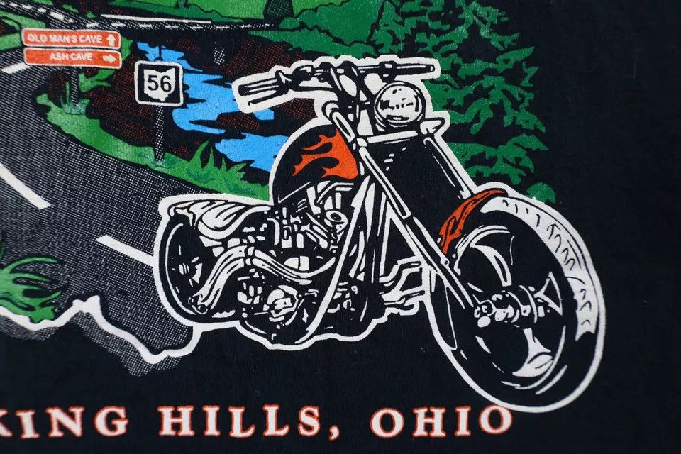 Vintage Vintage Y2K Burgers & Beer What The F**k Motorcycle T-Shirt Size US XL / EU 56 / 4 - 11 Thumbnail