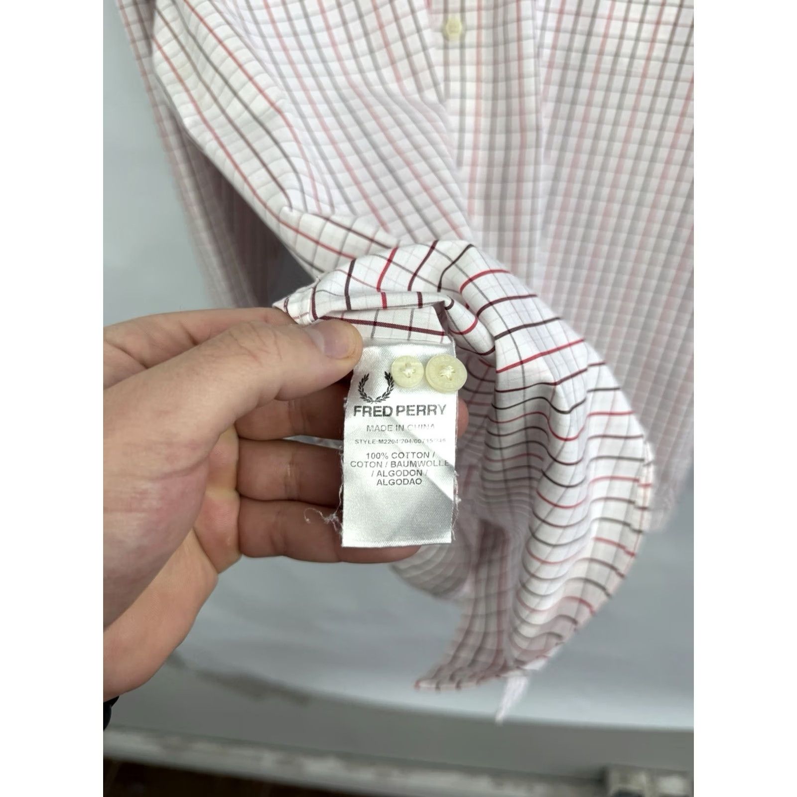 Fred Perry Fred Perry Classic Check Button-Down Shirt Embroidered Logo Size M Multicolor Mens Shirt Size US M / EU 48-50 / 2 - 6 Thumbnail