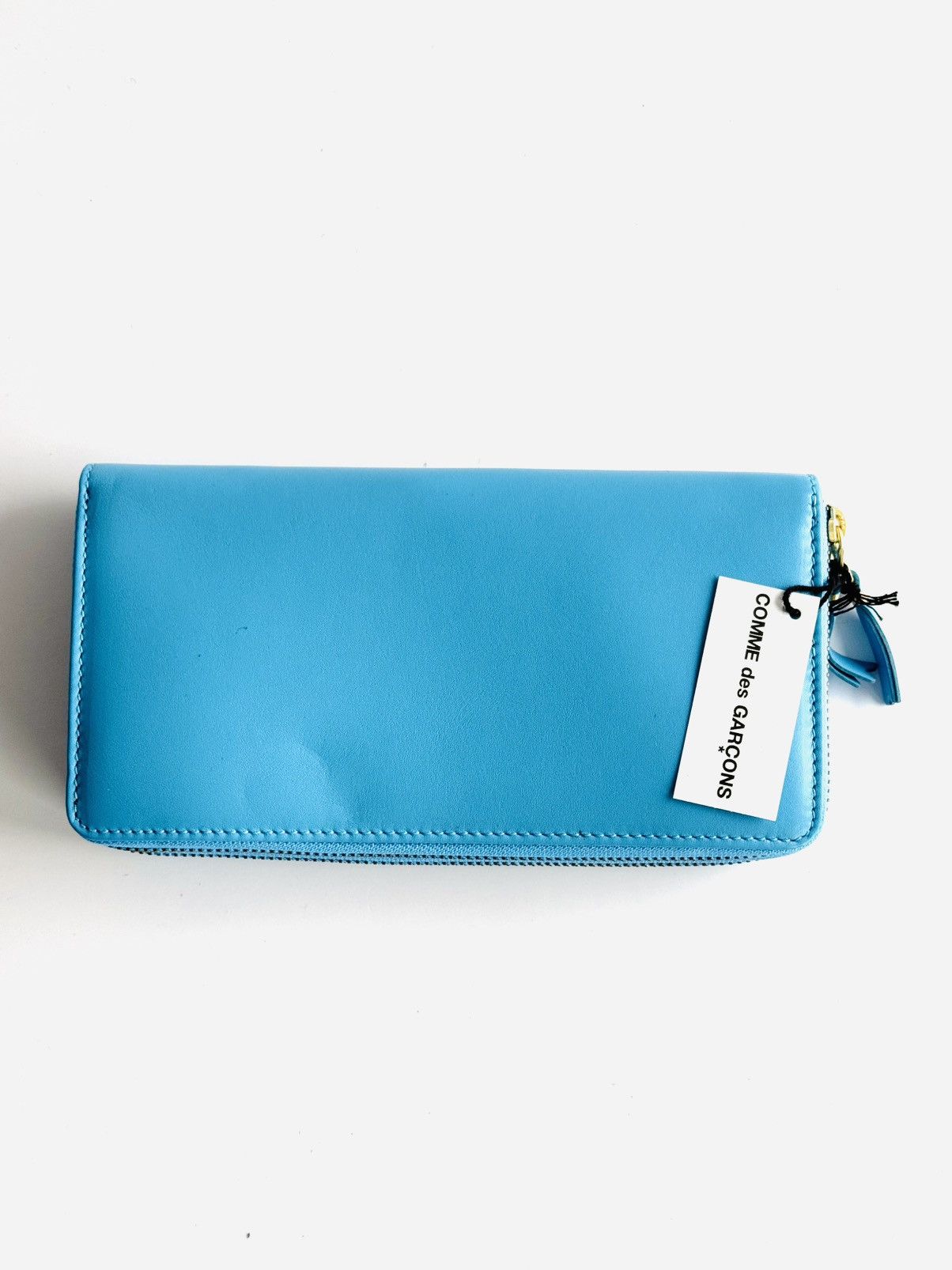 Comme des Garcons × Japanese Brand New lg Comme des Garcons dbl zip continental wallet blue CDG Size ONE SIZE - 11 Thumbnail