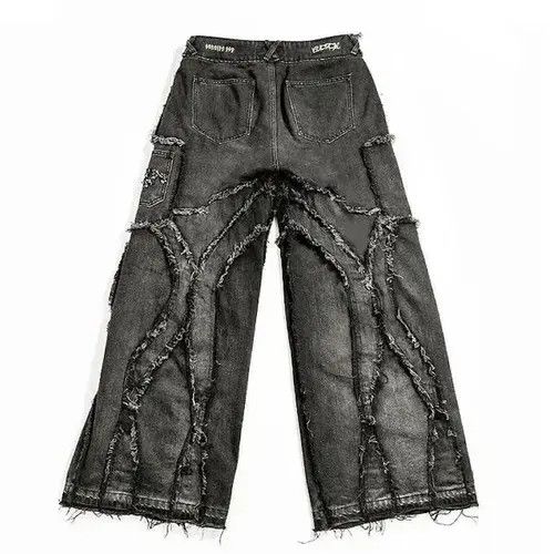 Designer Hip Hop Oversized Baggy Jeans Size US 31 - 4 Thumbnail