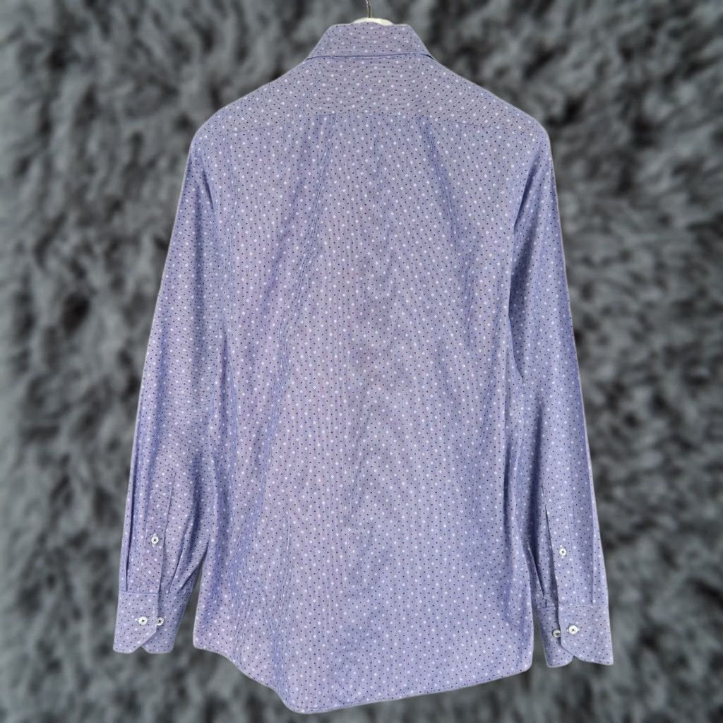Vintage STENSTROMS Slimline Shirt Men's Blue Patterned Collared Button-Up 15/38 Size US M / EU 48-50 / 2 - 1 Thumbnail