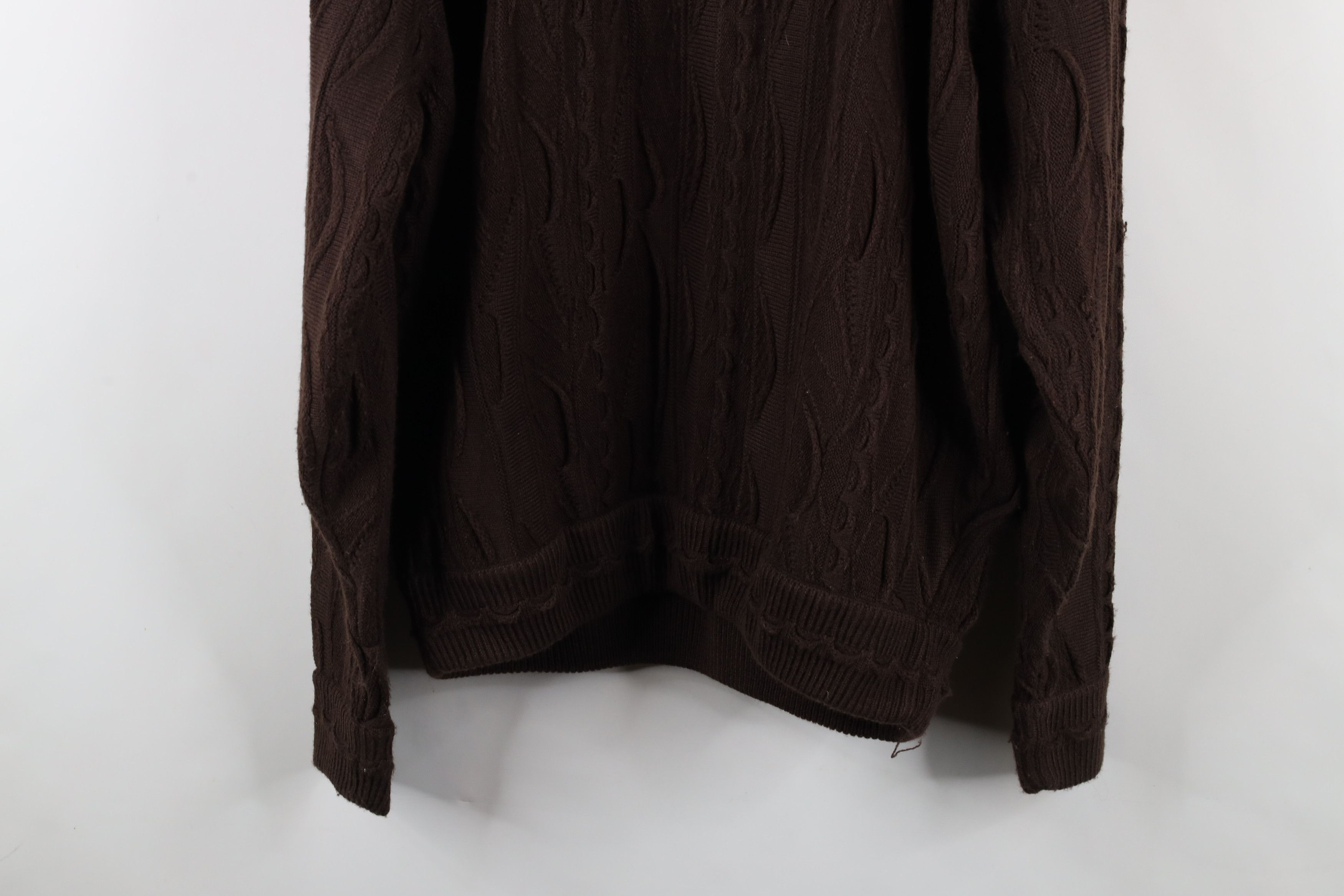 Vintage Vintage 90s Coogi Style Smalls Knit Crewneck Sweater Brown Size US L / EU 52-54 / 3 - 11 Thumbnail