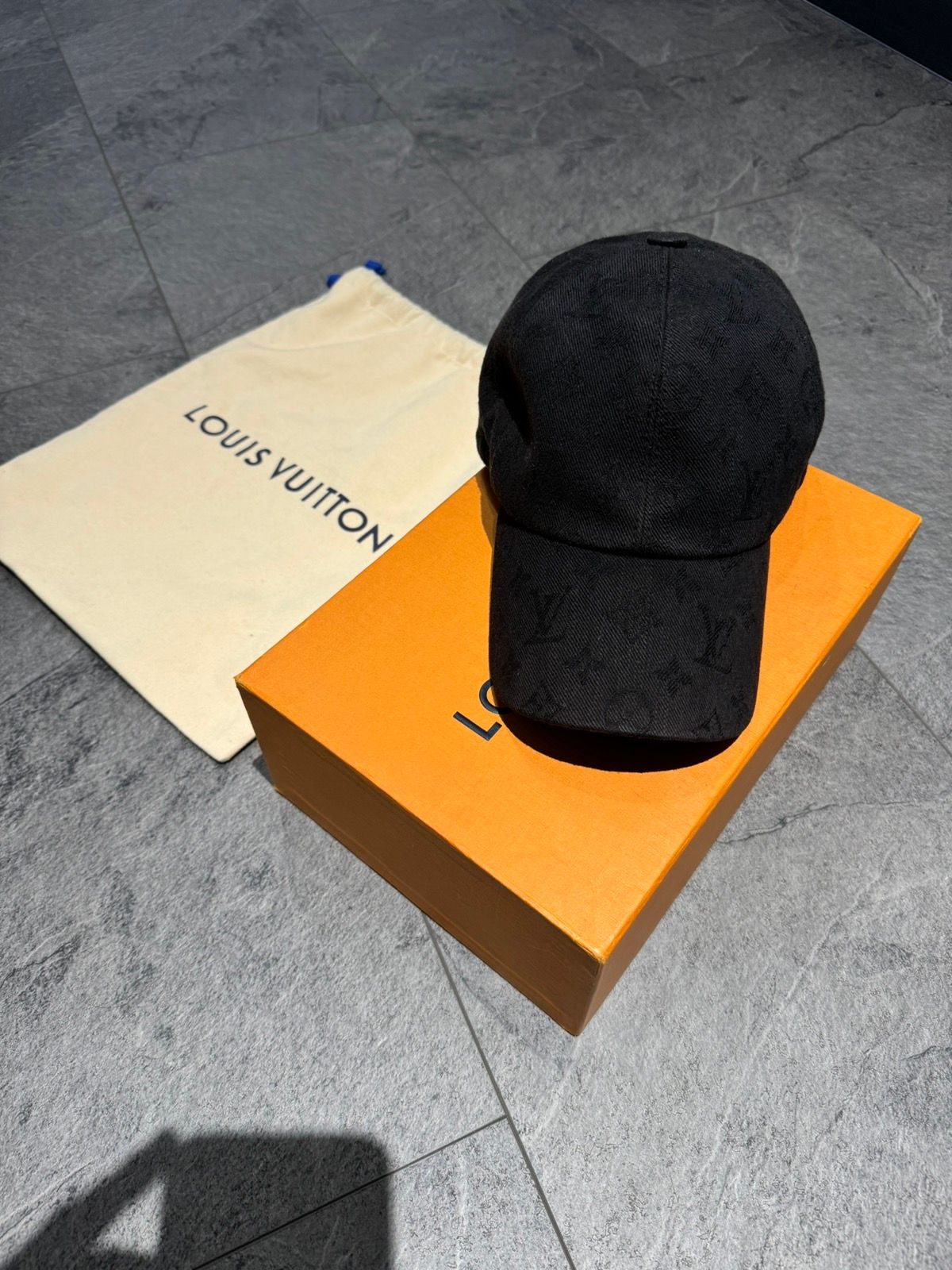 Pre-owned Louis Vuitton Men's Casquette Monogram Essential Cotton Cap In Black