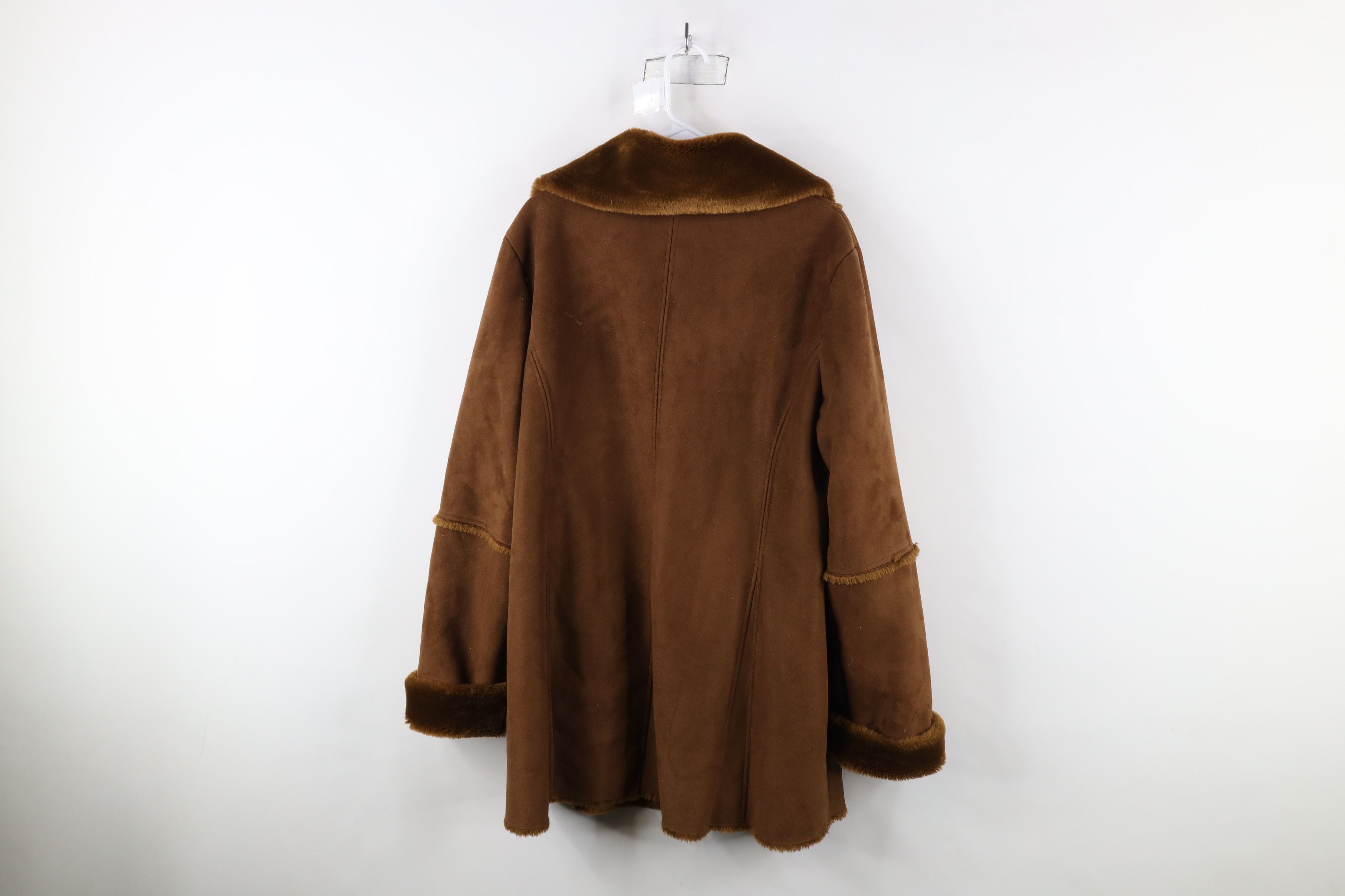 Vintage Vintage 90s Streetwear Plush Pennylane Coat Jacket Brown Size XL / US 12-14 / IT 48-50 - 14 Thumbnail