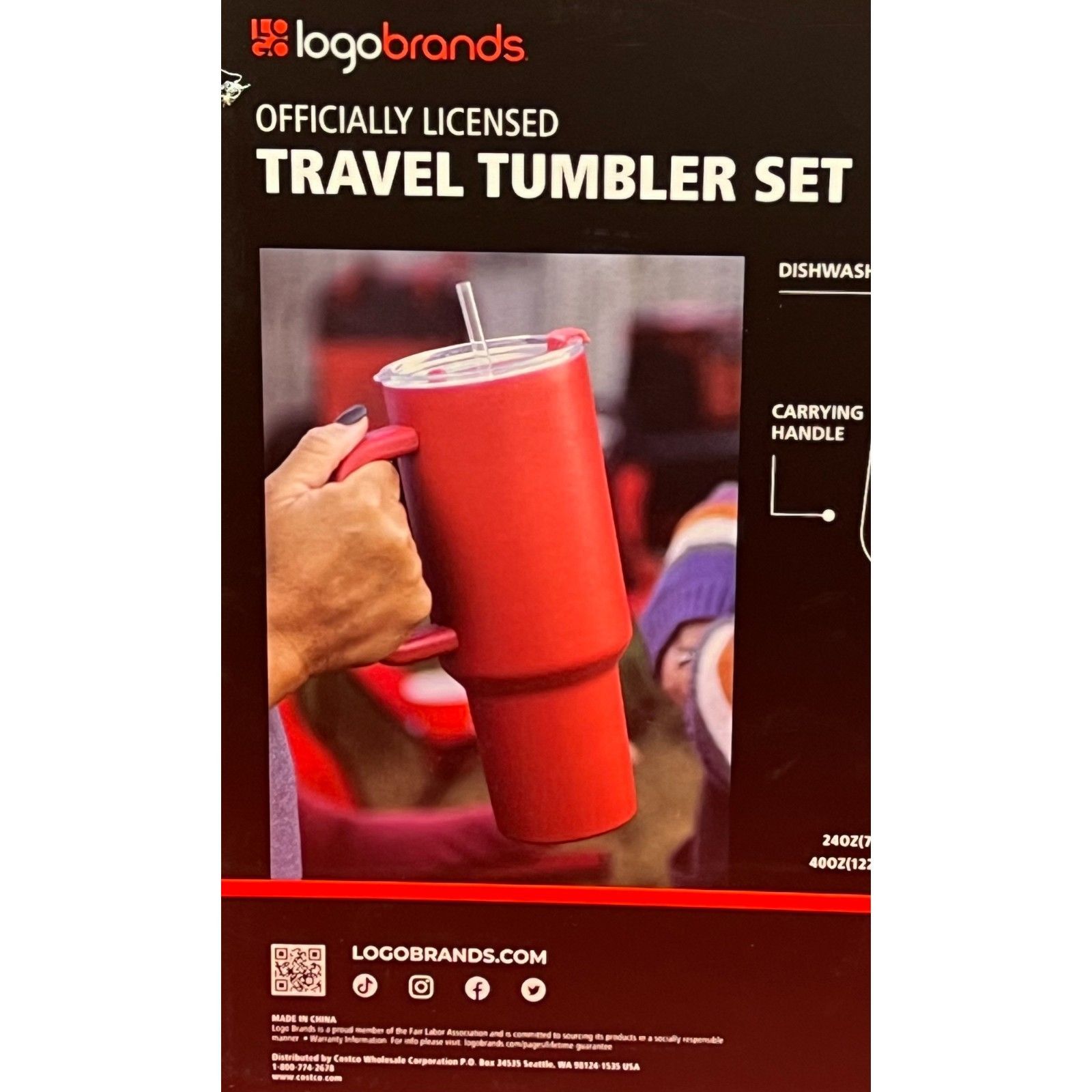 Other Logo Brands - Travel Tumblers Set (2 Pk) - 24oz (720ml) - 40 Size ONE SIZE - 12 Thumbnail
