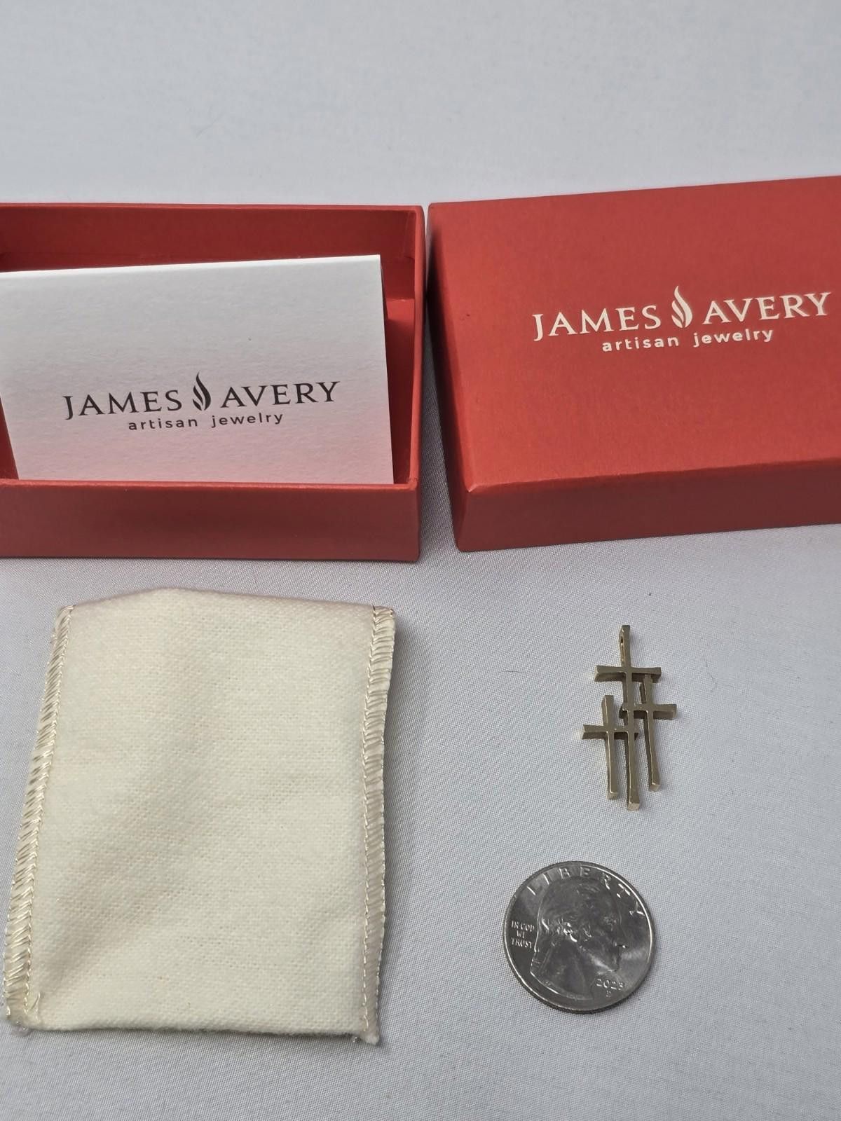 Other Retired James Avery 14k Yellow Gold Calvary Cross Pendant Size ONE SIZE - 1 Thumbnail