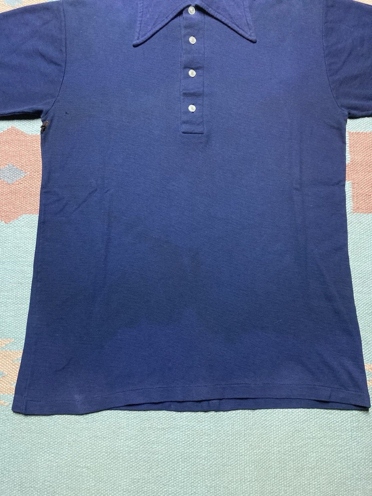 Vintage 70s polo shirt boating chris craft jacquard knit blue small Size US S / EU 44-46 / 1 - 2 Thumbnail