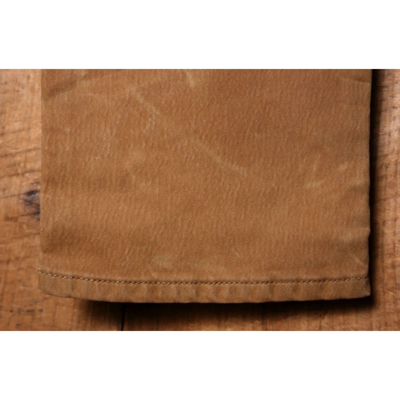 Denime BULLETPRUFE Denim Jeans Tan 29x31 Men Straight Oil Waxed Stretch Denim Jeans Tag 30x32 Size US 31 - 5 Thumbnail