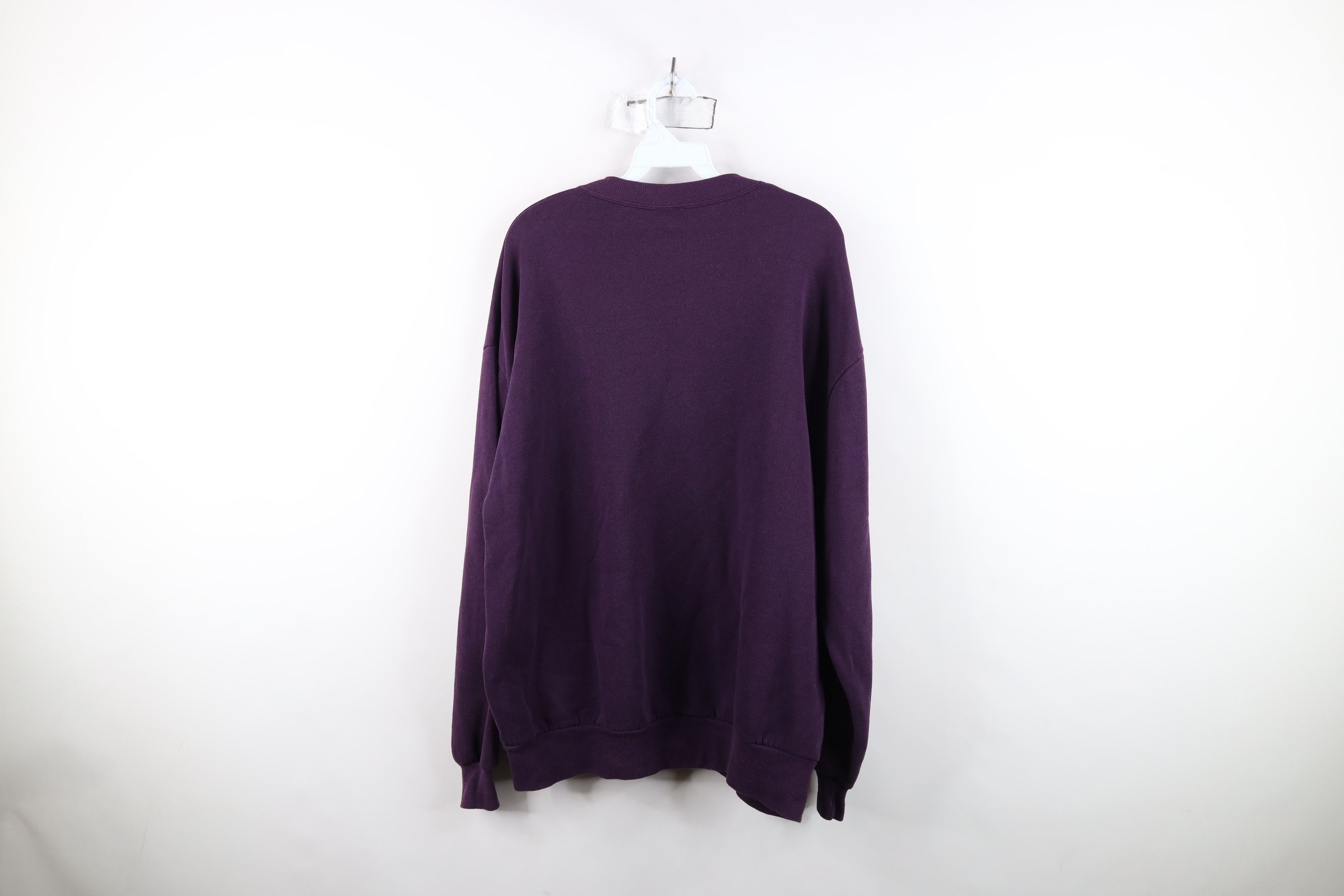 Vintage Vintage 90s Streetwear Blank Crewneck Sweatshirt Purple USA Size XL / US 12-14 / IT 48-50 - 11 Thumbnail