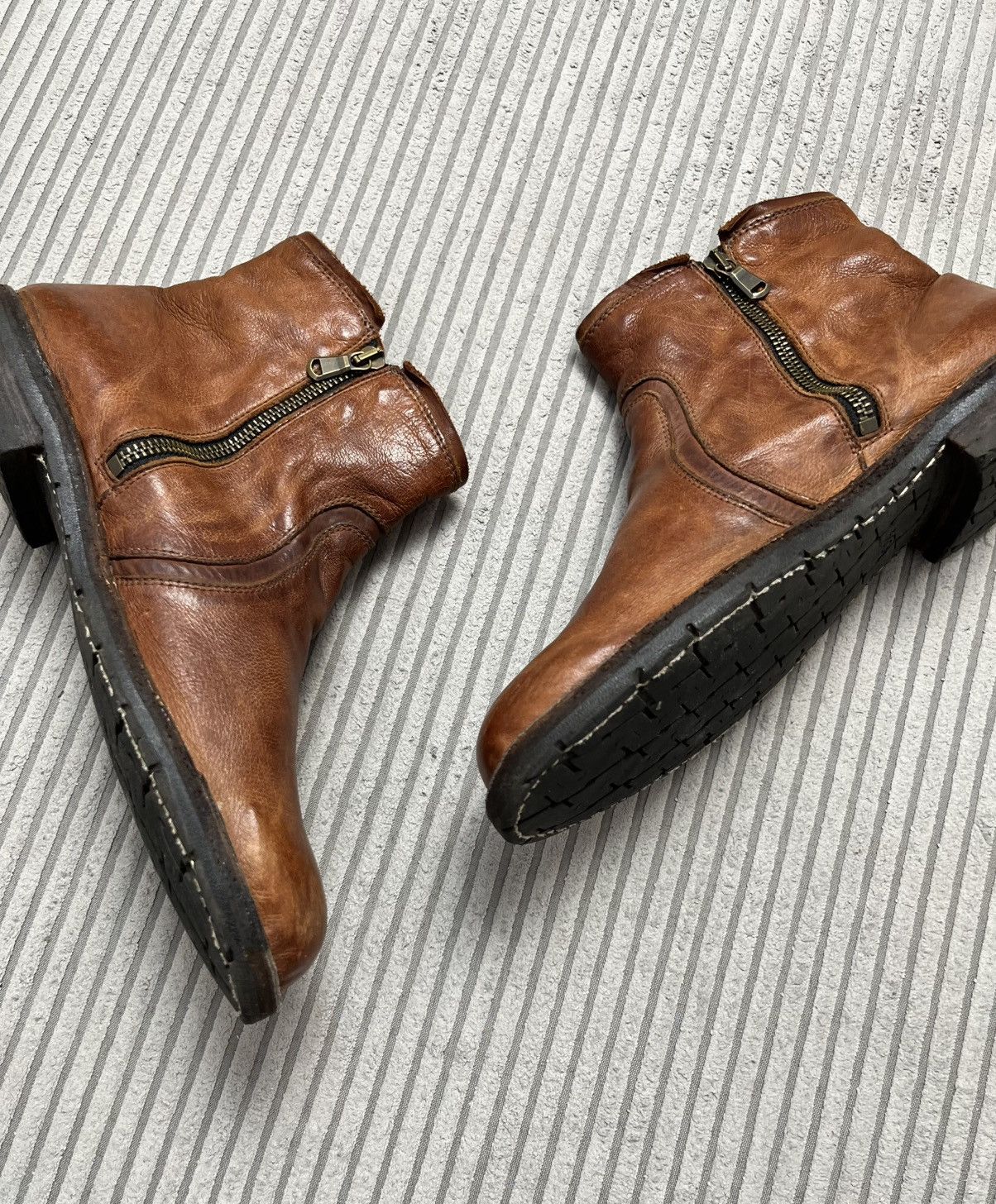 Guidi Leather Ankle Zip Guidi Style Biker Brown Boots 90s Size US 7.5 / EU 40-41 - 7 Thumbnail