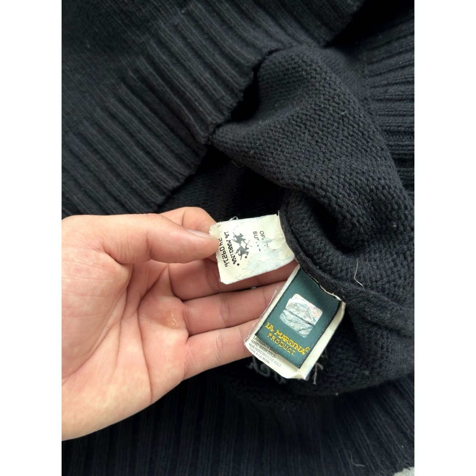La Martina VINTAGE LA MARTINA Wool Sweater Full Zip Navy Blue Men’s L Pullover Size L Knit 90s Streetwear Designer Cable Navy Blue Size US L / EU 52-54 / 3 - 5 Thumbnail
