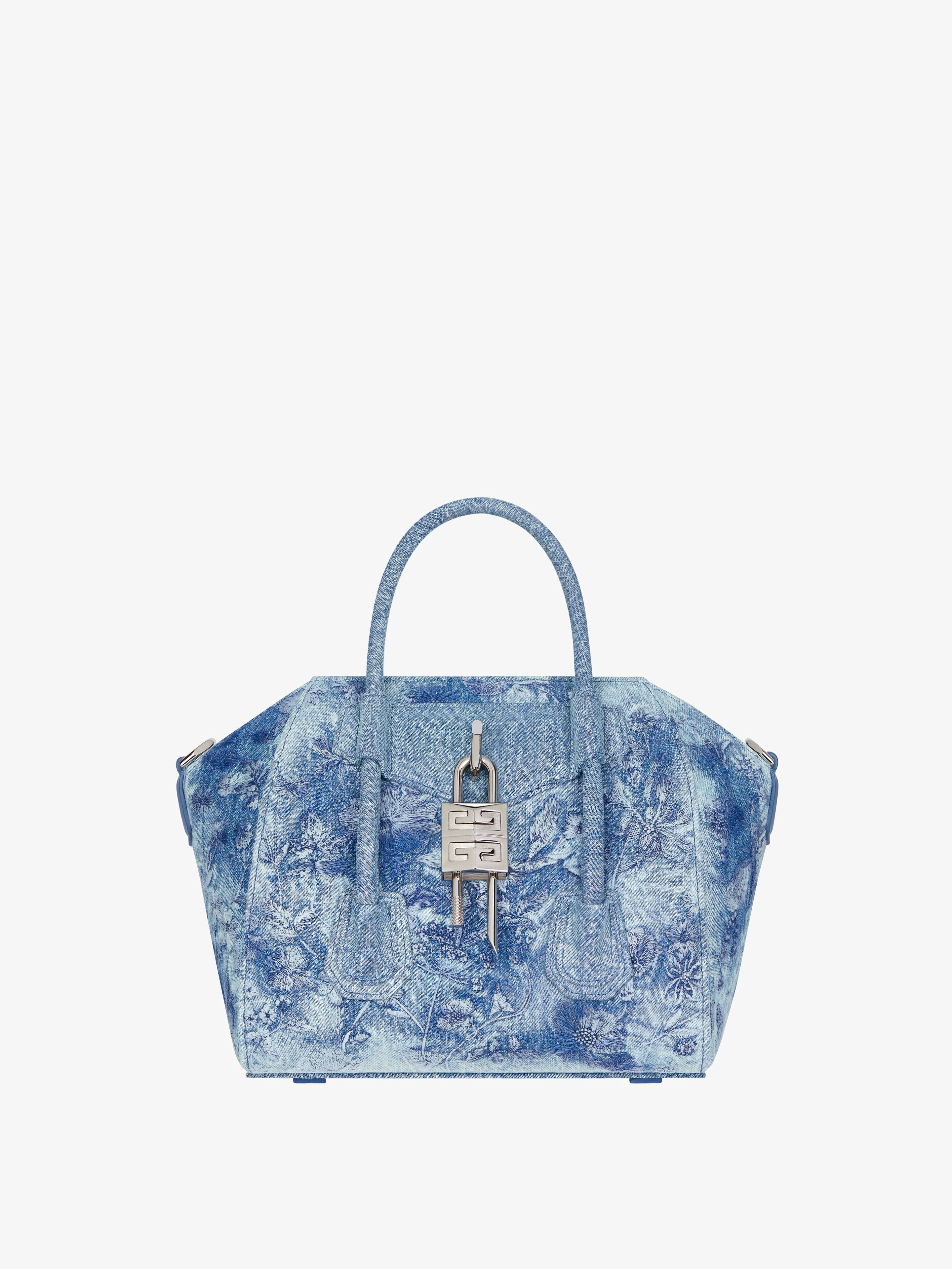 Givenchy oc11z0725 Size: OS / Mini Antigona Lock Bag in Medium Blue Size ONE SIZE - 1 Thumbnail