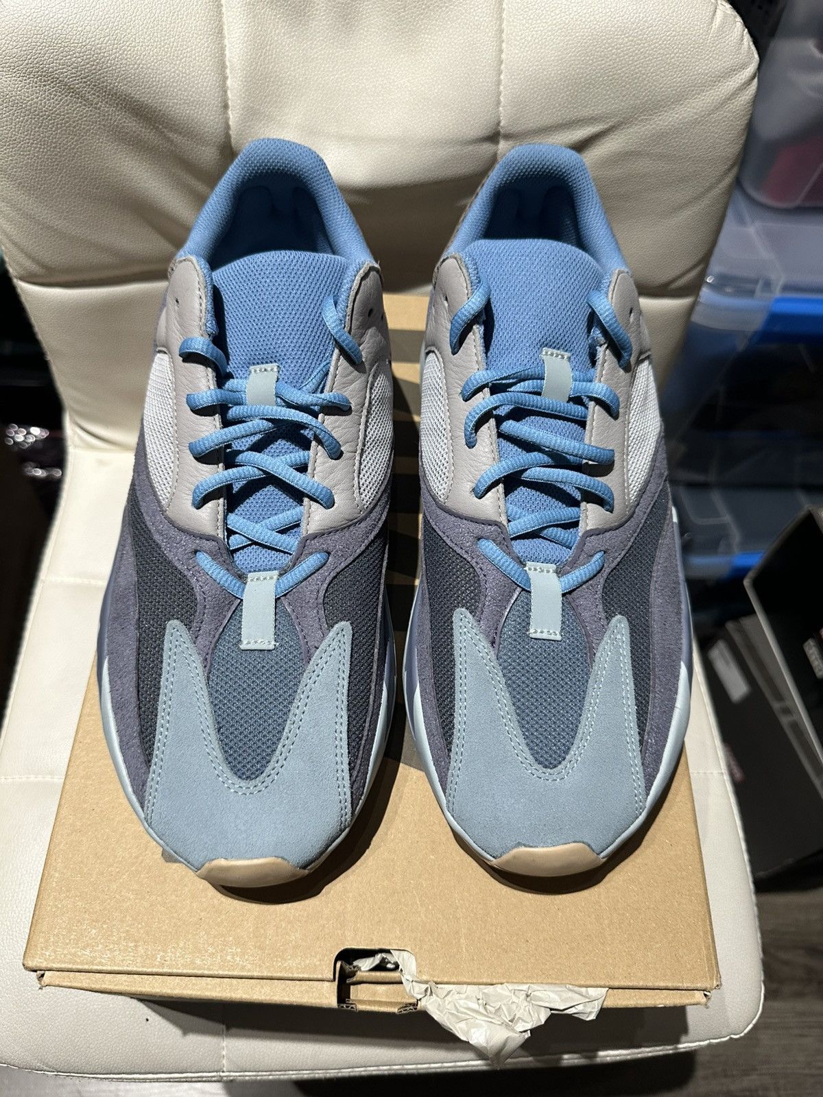 Adidas ADIDAS YEEZY BOOST 700 USED SIZE 12 CARBON BLUE FW2498 Size US 12 / EU 45 - 3 Thumbnail