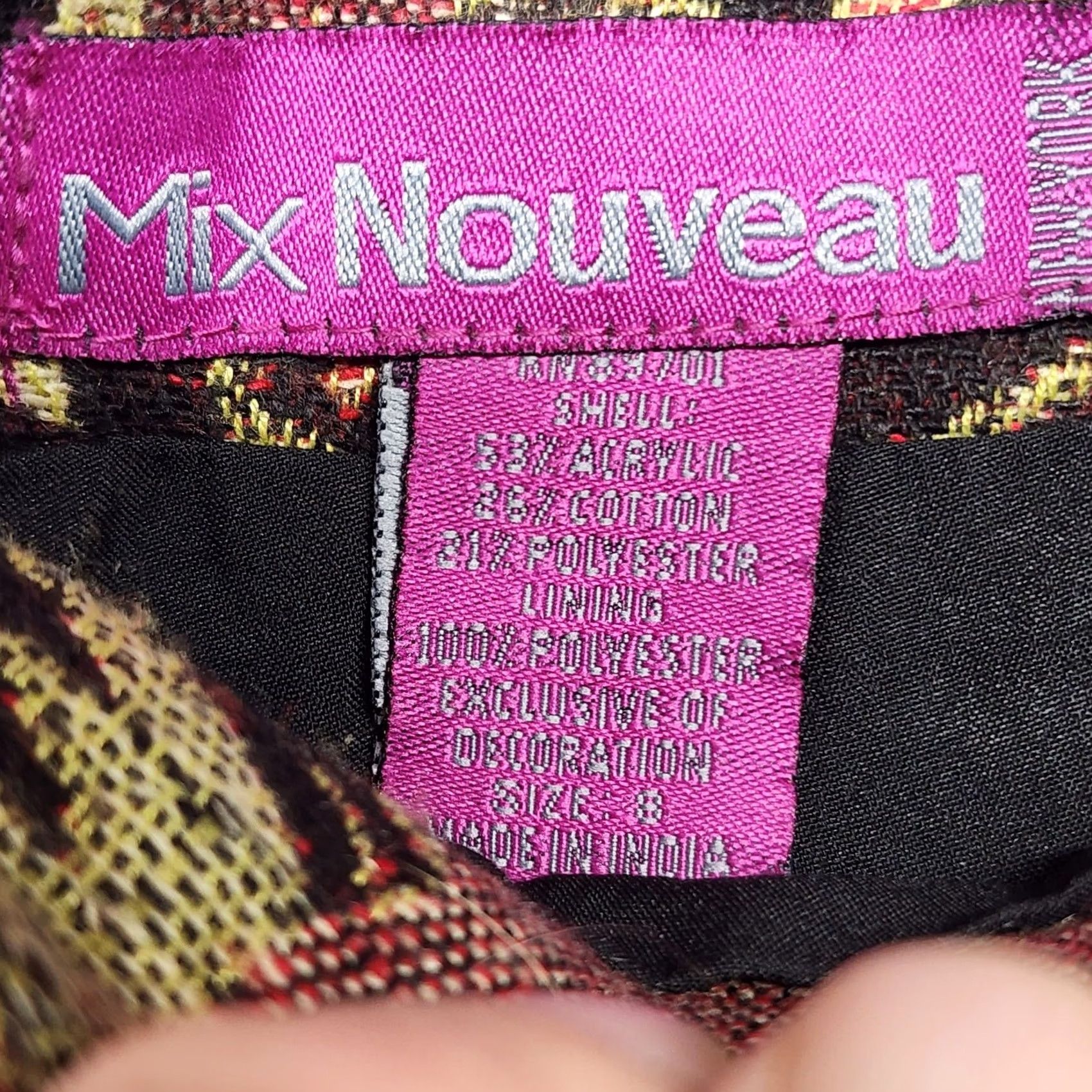 Vintage VINTAGE Mix Nouveau Skirt Womens Size 8 Black Floral A-Line Short Boho Western Womens Size 30" / US 8 / IT 44 - 3 Thumbnail