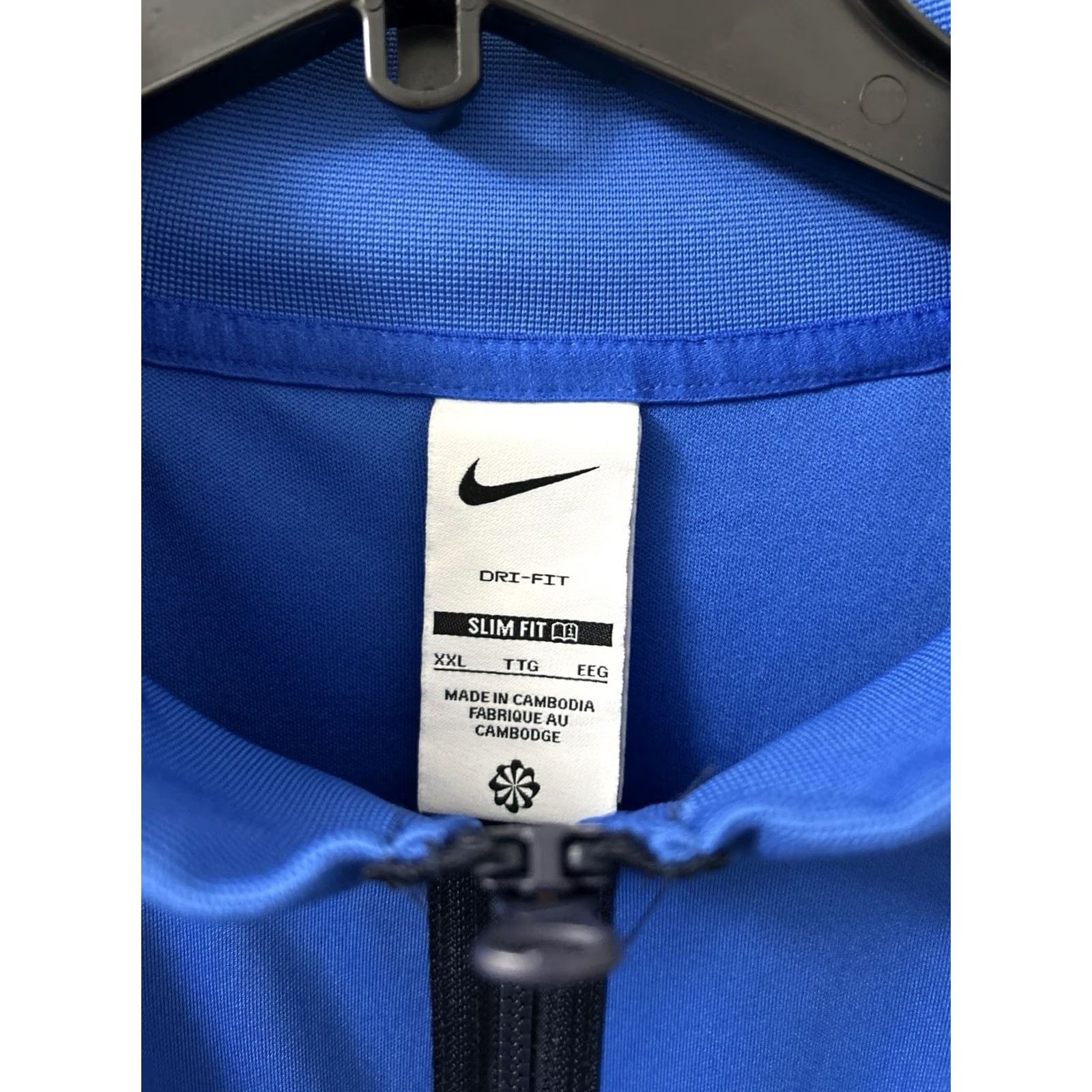 Nike Nike Track Jacket Mens XXL Blue Slim Dri-Fit Full Zip 2XL Pro Combat Soccer Logo Jersey Casual Activewear Size US XXL / EU 58 / 5 - 6 Thumbnail