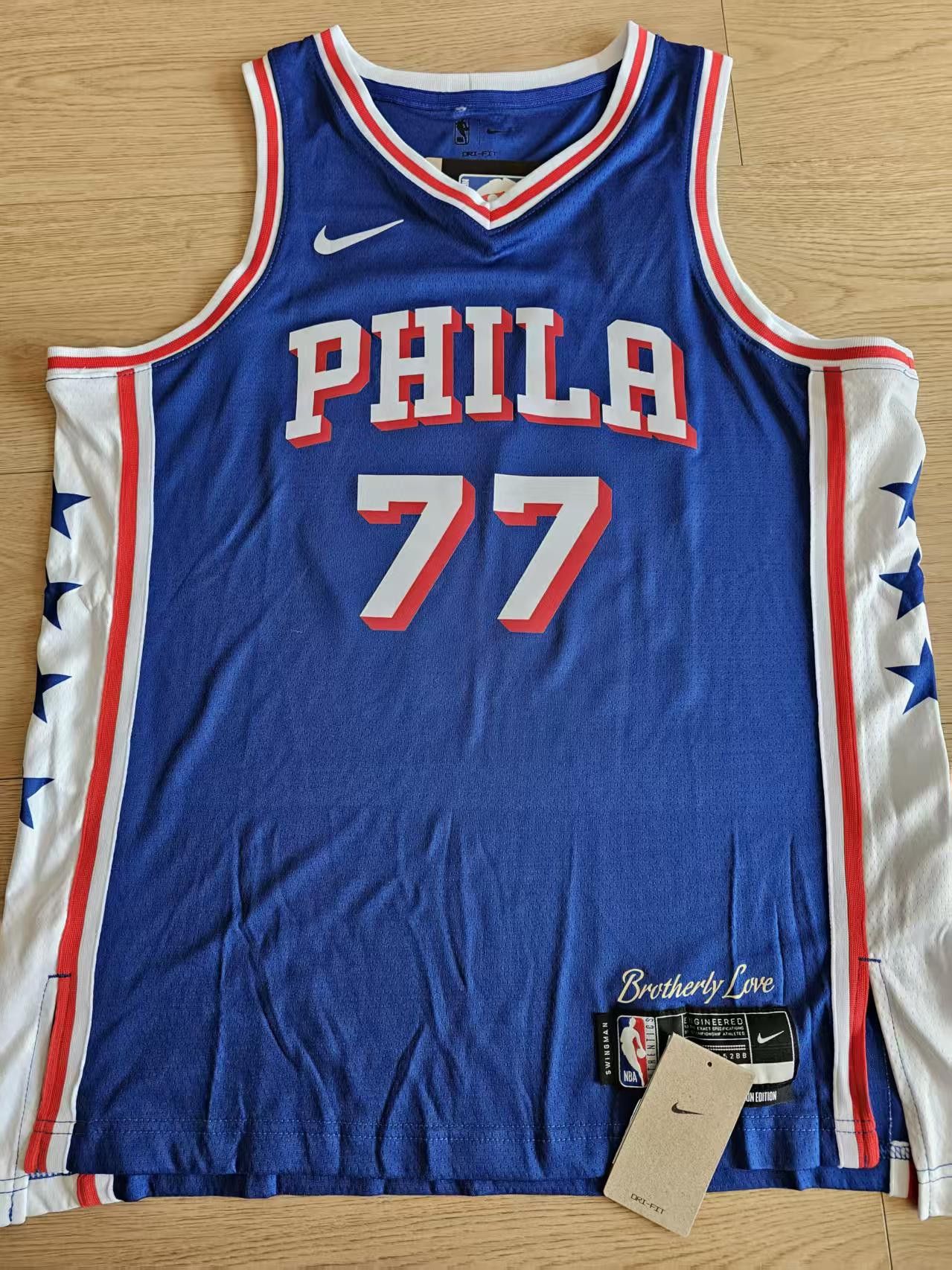NBA 2026 76ers #77 VJ Edgecombe Jr Jersey Size US XL / EU 56 / 4 - 1 Thumbnail