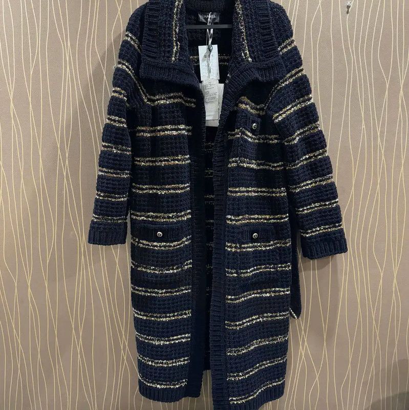 Chanel Chanel Deep Blue Cashmere Women's Coat 0089 Size S / US 4 / IT 40 - 1 Thumbnail