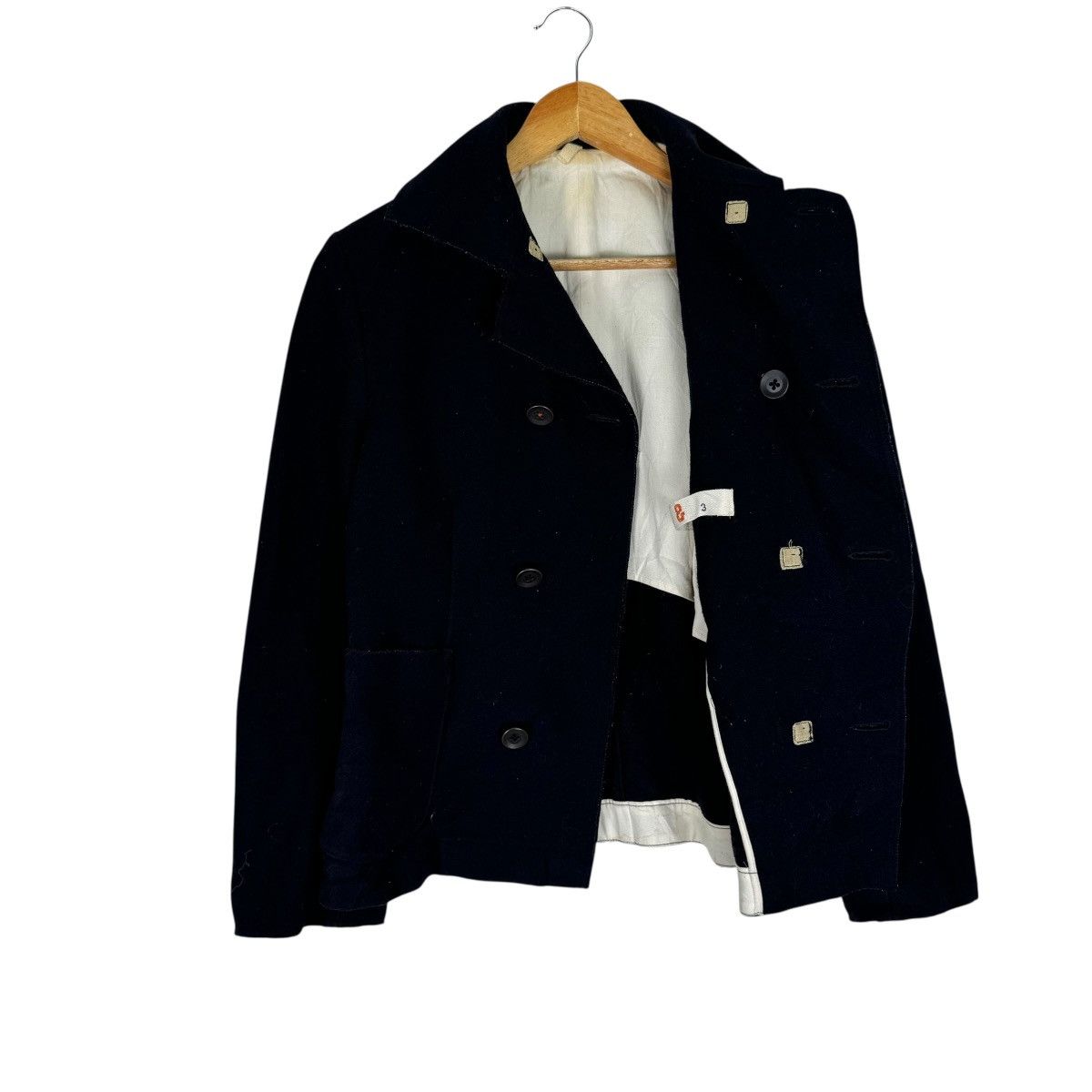 45rpm ☀️45 RPM JAPAN DOUBLE BREASTED WOOL PEACOAT JACKET Size L / US 10 / IT 46 - 7 Thumbnail
