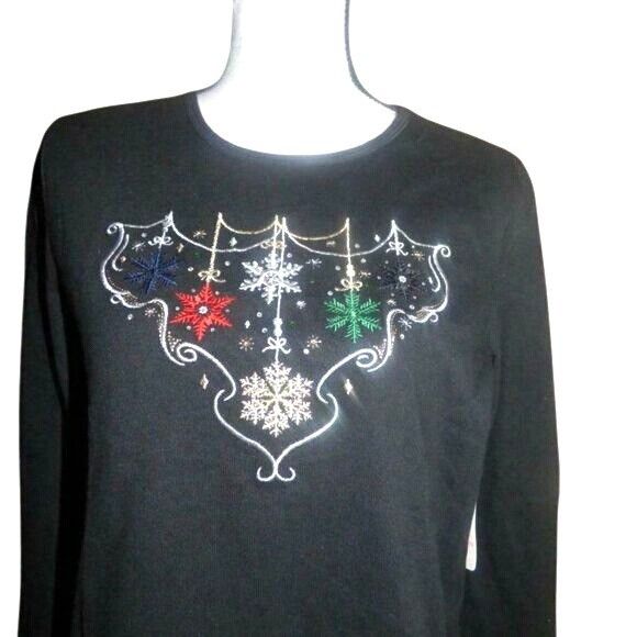Other Cappagallo Casuals Embroidered Holiday Ornaments Tee Shirt, Size M / US 6-8 / IT 42-44 - 4 Thumbnail