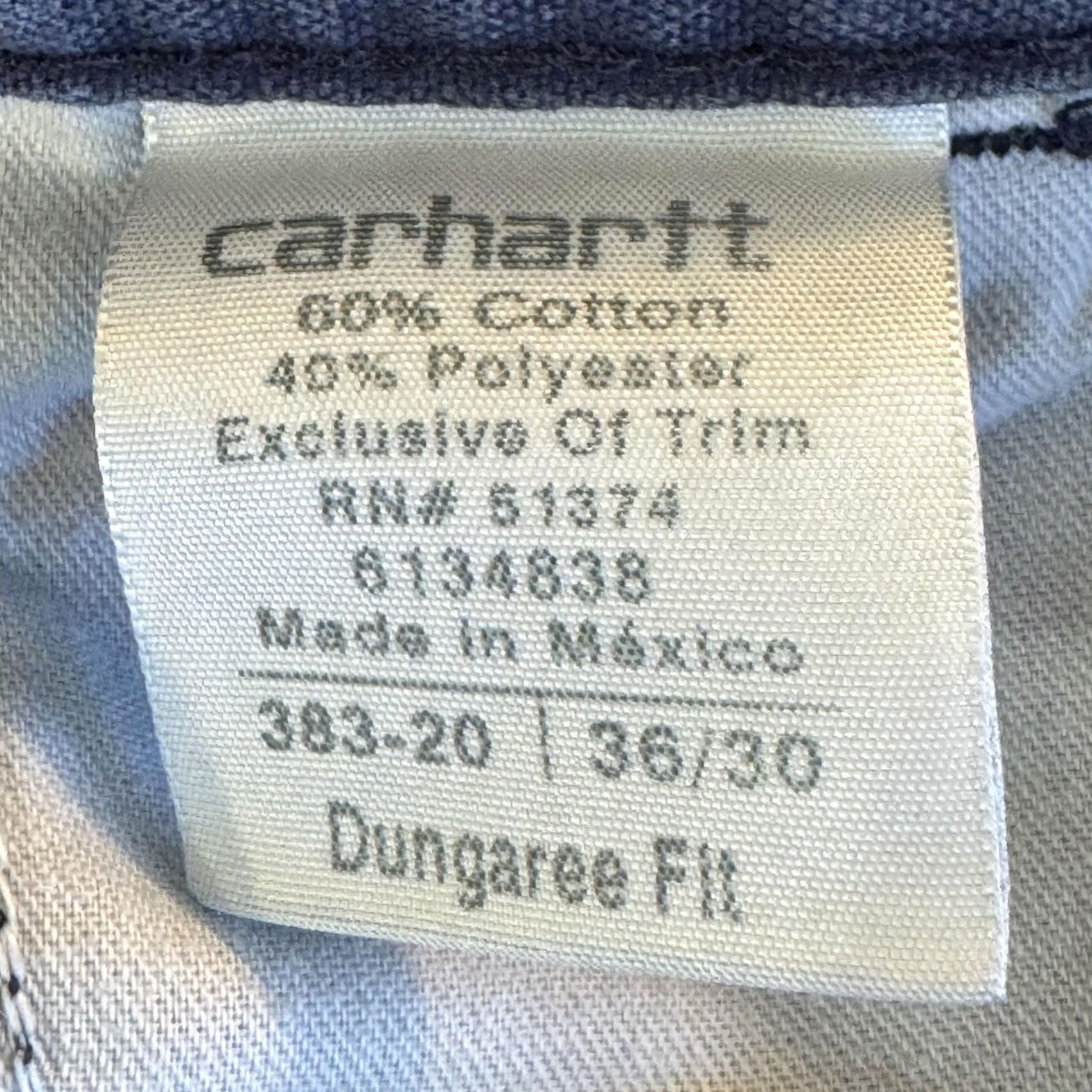Carhartt VINTAGE Carhartt Work Pants Mens 36x30 Blue Dungaree Fit Carpenter Utility 383-20 Zipper Size US 36 / EU 52 - 5 Thumbnail