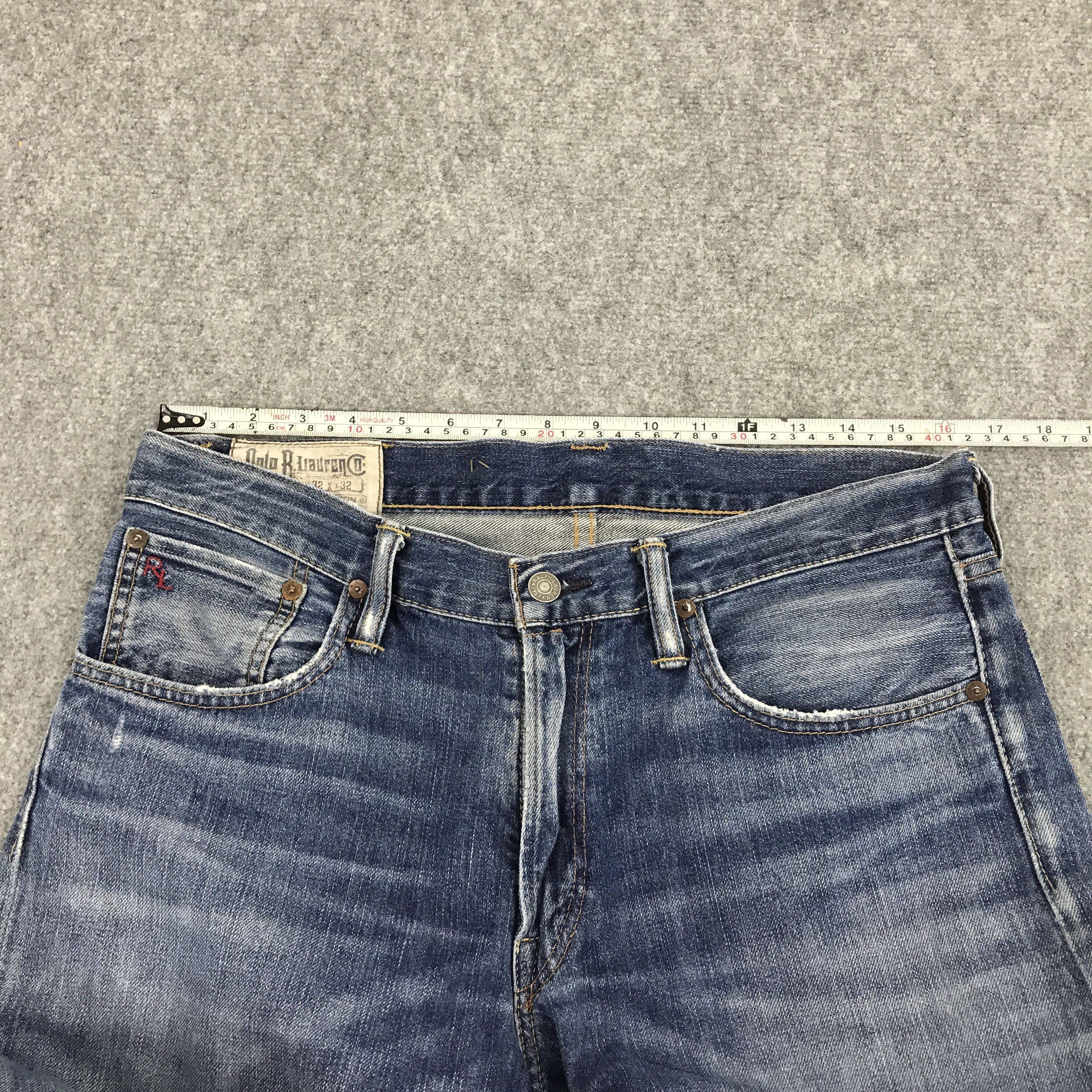Polo Ralph Lauren Vtg Polo ralph lauren distressed light Denim jeans Size US 32 / EU 48 - 10 Thumbnail
