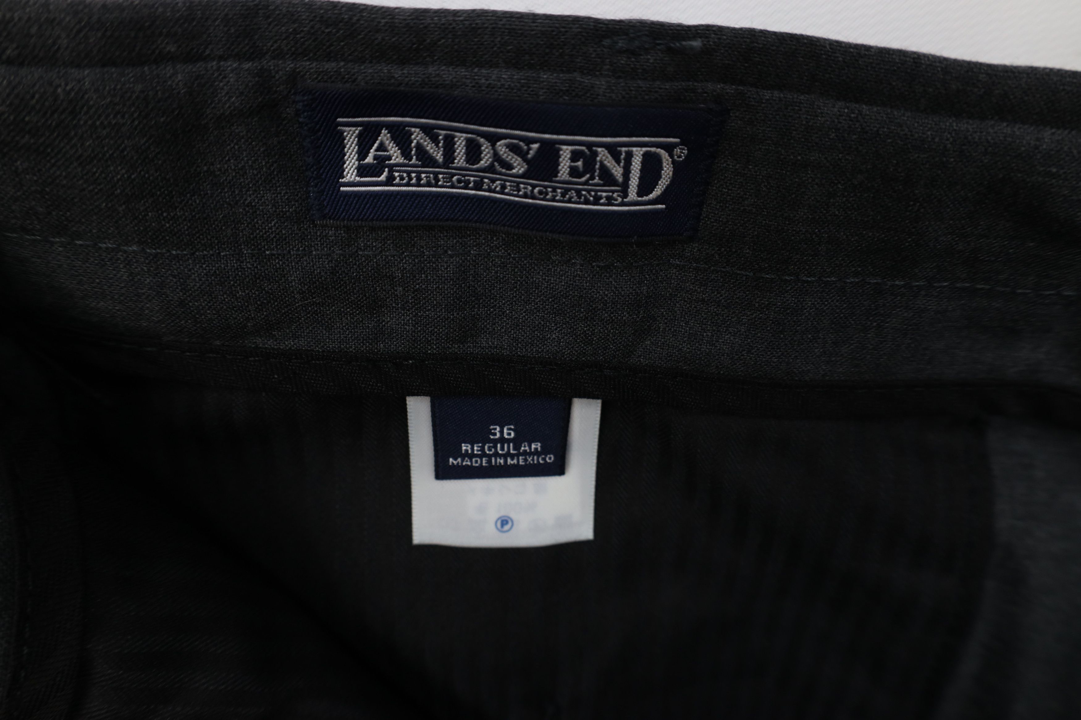 Lands' End Deadstock Vintage 90s Lands End Chino Pants Charcoal Gray Size US 36 / EU 52 - 7 Thumbnail