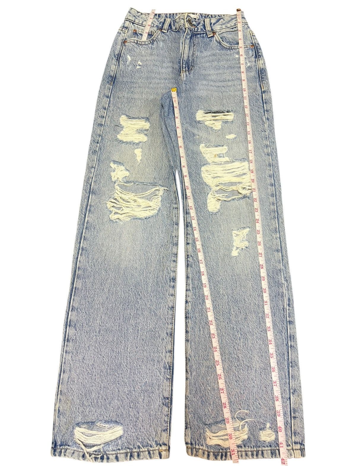 Acne Studios Vintage Japanese Brand Faded Wash Heavy Distress Jeans Size 24" / US 00 / IT 34 - 7 Thumbnail