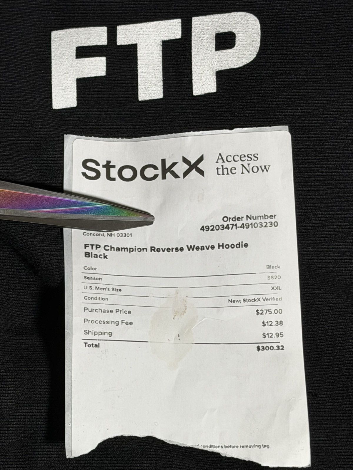 Fuck The Population FTP Champion Reverse Weave Hoodie Black XXL Size US XXL / EU 58 / 5 - 9 Thumbnail