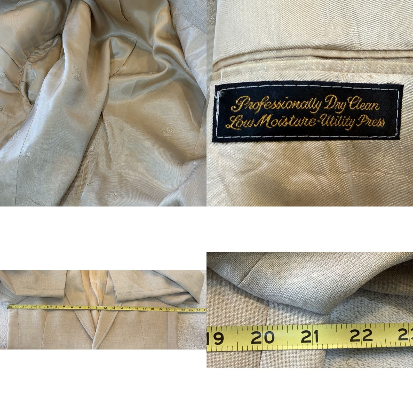 Hart Schaffner Marx VINTAGE Hart Schaffner Marx Blazer Sports Coat 42R Tan Wool Blend Men Blazer Notch Lapel Two-Button Single-Breasted 21.5" Armpit 31.5" USA Size 42R - 8 Thumbnail
