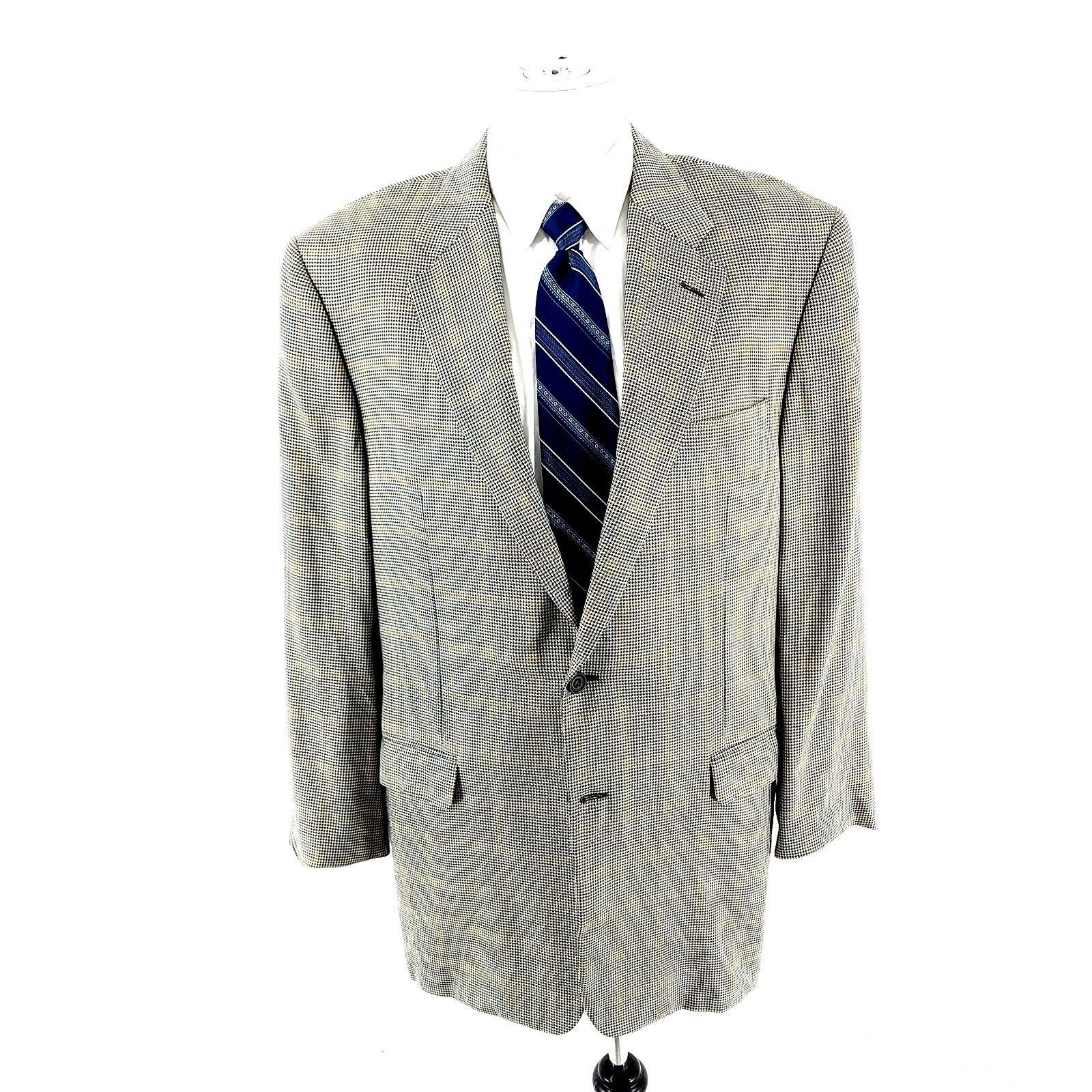 Hickey Freeman Hickey Freeman Silk Worsted Wool 2 Button Sport Coat 42L Blu Size 42L - 3 Thumbnail