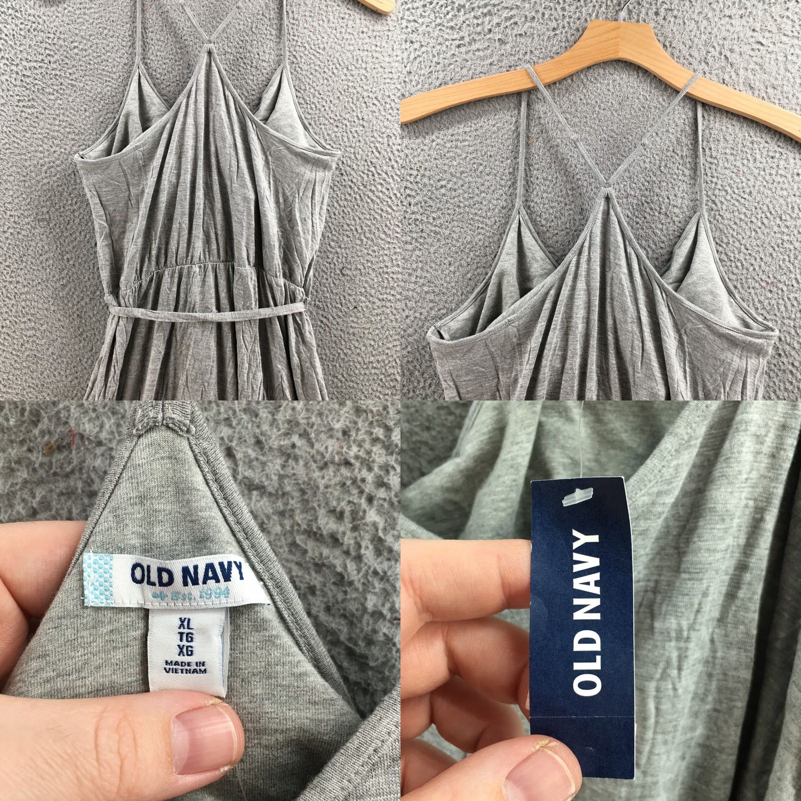 Old Navy Old Navy Dress Womens XL Gray Spaghetti Strap A-Line V-Neck Pullover Casual NEW Size XL / US 12-14 / IT 48-50 - 8 Thumbnail
