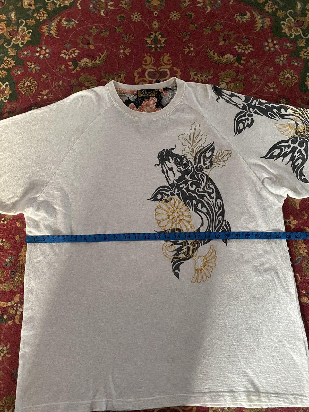 Japanese Brand Vintage Sukajan Fish Koi Japan Nice Design Size US XXL / EU 58 / 5 - 11 Thumbnail