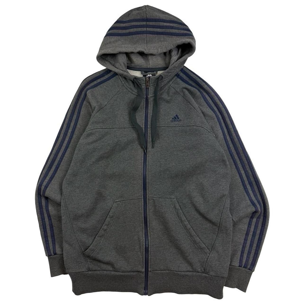 Adidas Adidas Performance Essentials 3 Stripe Zip Up Hoodie Medium Size US M / EU 48-50 / 2 - 1 Thumbnail