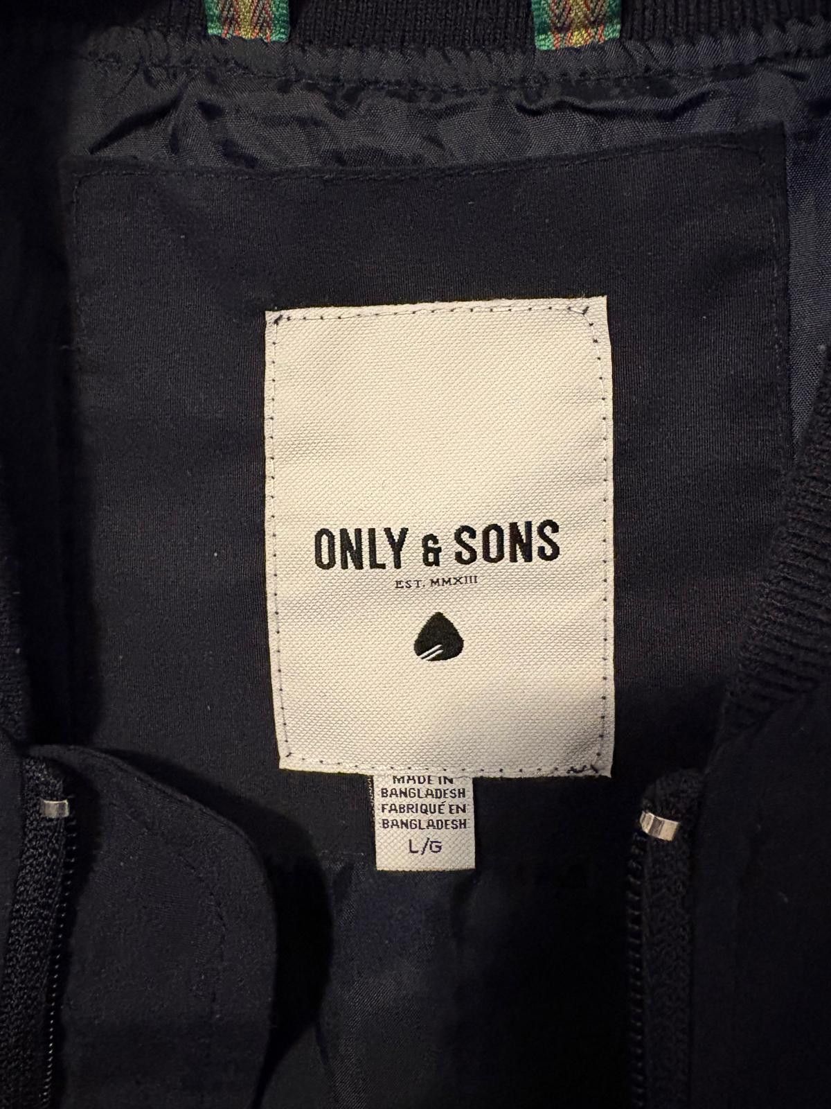 ONLY & SONS Only and Sons Bomber Jacket - Navy Size L Size US L / EU 52-54 / 3 - 3 Thumbnail
