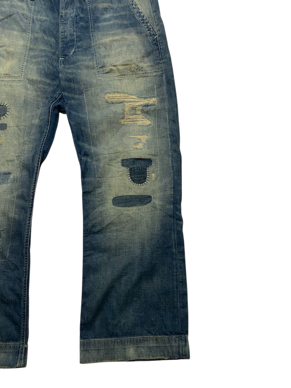 RRL Ralph Lauren Polo Ralph Lauren Patchwork Denim Pants Size US 39 - 9 Thumbnail