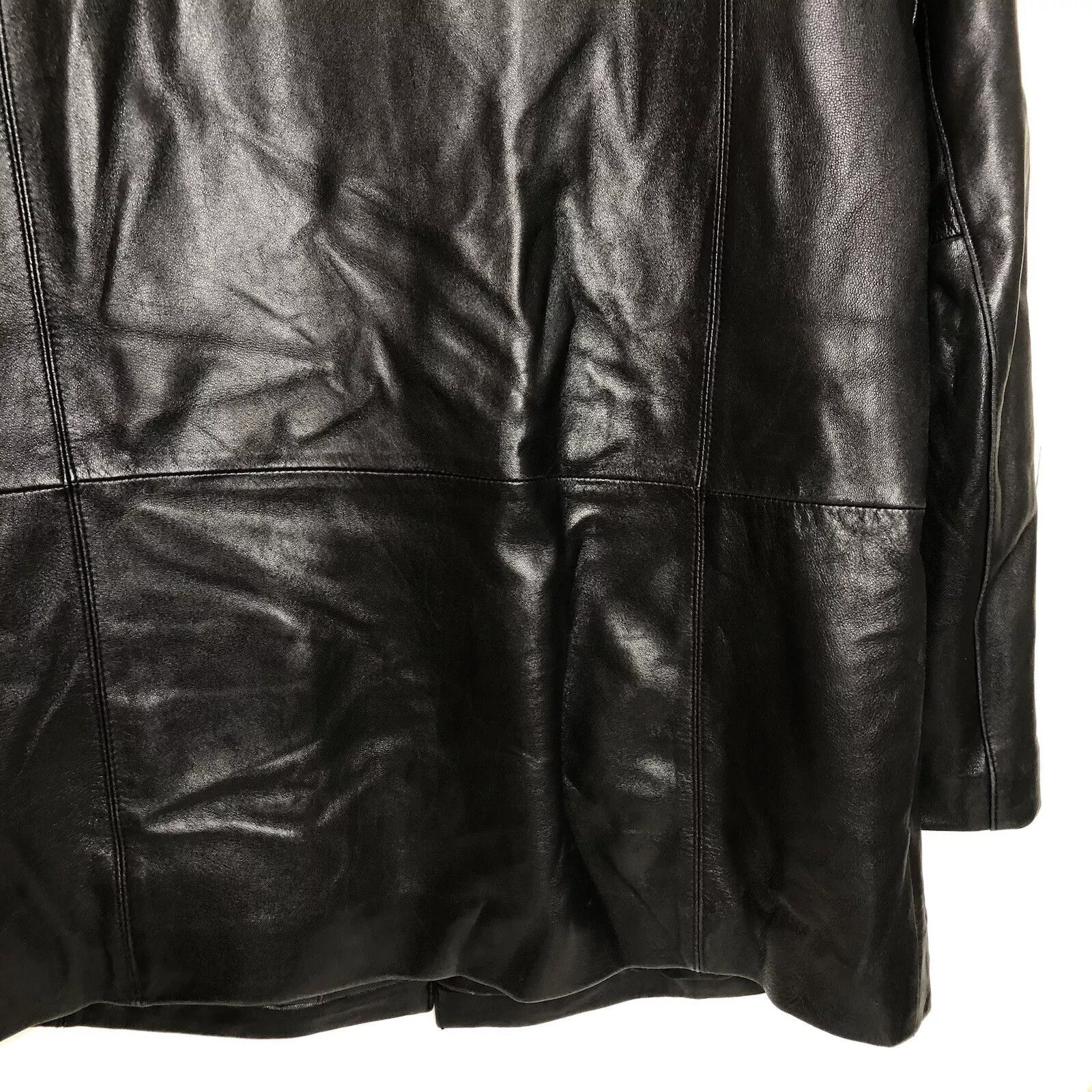 Pronto Uomo Men’s popular Black Leather Jacket - Size Large