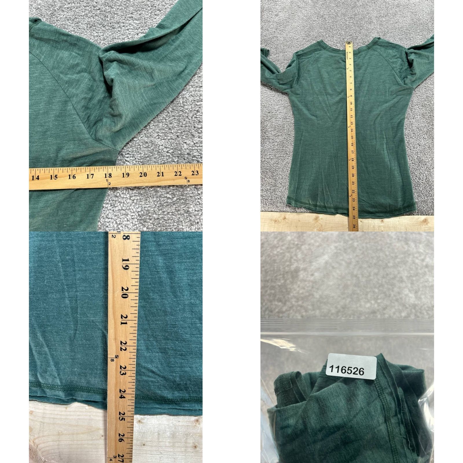 Prana prAna Chrissa Top Women Medium Green Logo Round Neck Raglan Sleeve Athletic Yoga Shirt Size M / US 6-8 / IT 42-44 - 8 Thumbnail