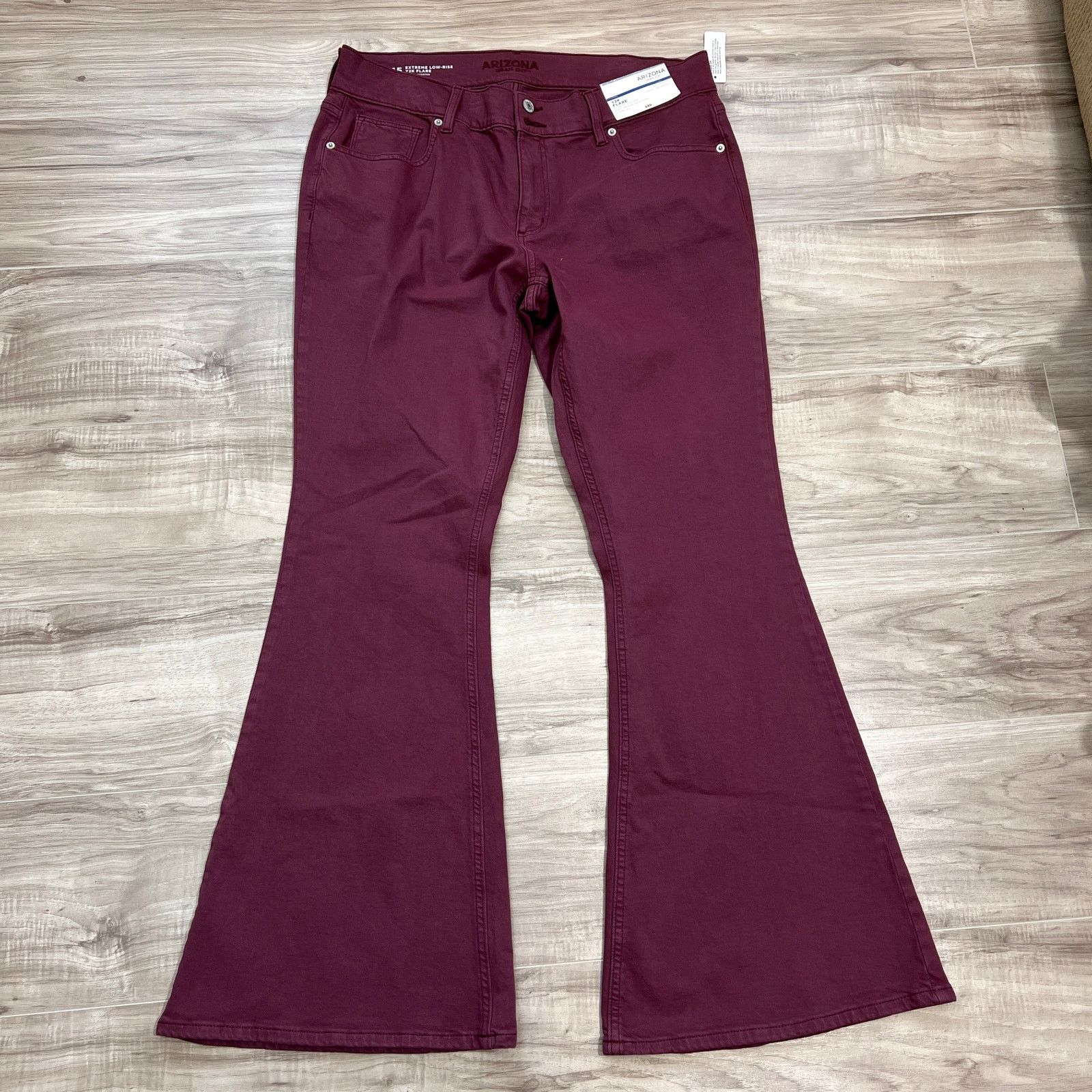 Arizona Jean Co. Arizona Jean Co Y2K Flare Extreme Low Rise Purple Jeans 15 Size 36" / US 14 / IT 50 - 1 Thumbnail