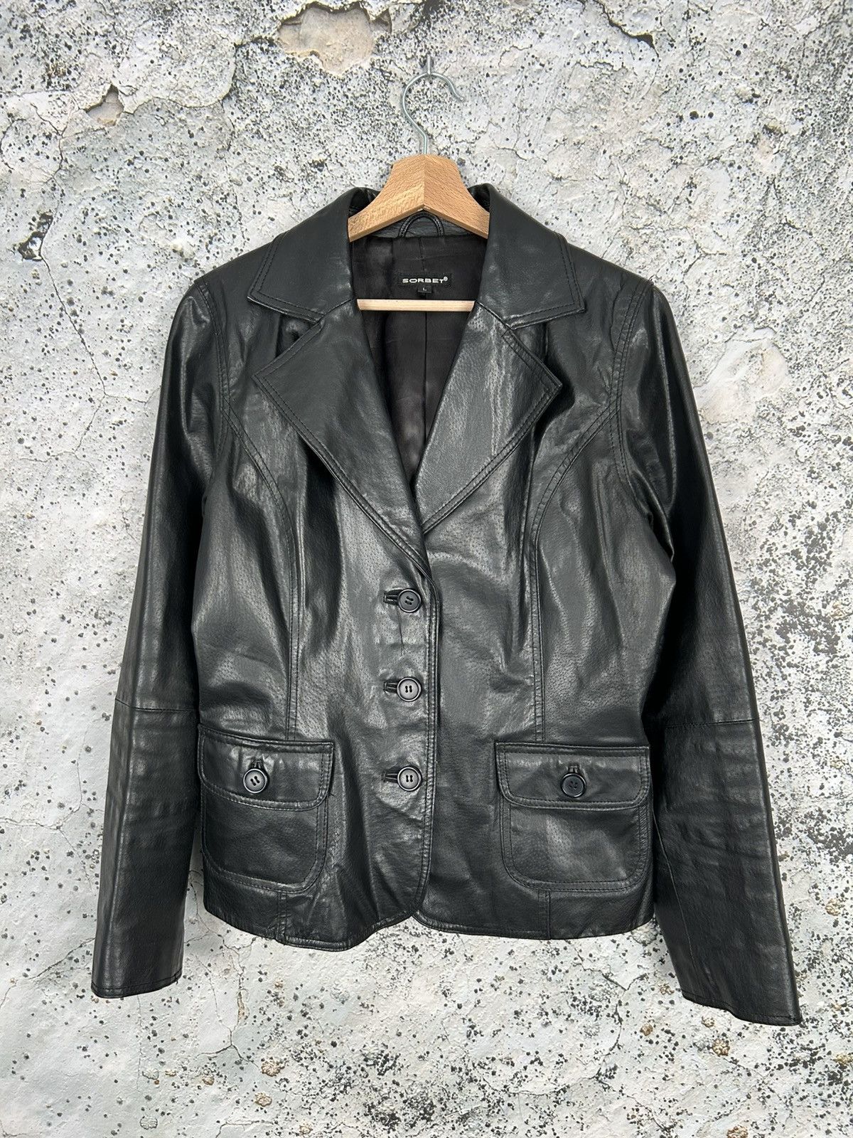 Genuine Leather Vintage Avant Garde Leather Jacket 90s Grunge Punk Rock Size US L / EU 52-54 / 3 - 1 Thumbnail