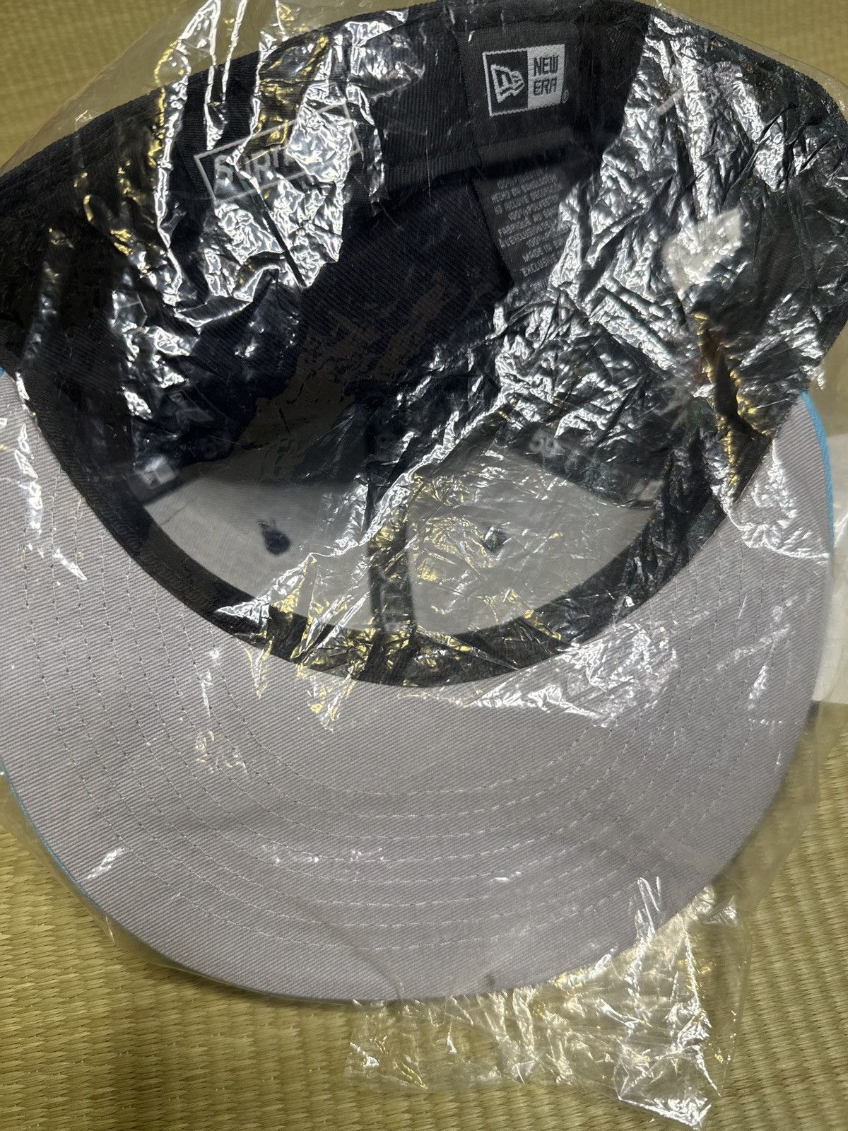 Supreme New Supreme New Era Fitted Hat 7 3/8 Box Logo Blue Size ONE SIZE - 6 Thumbnail