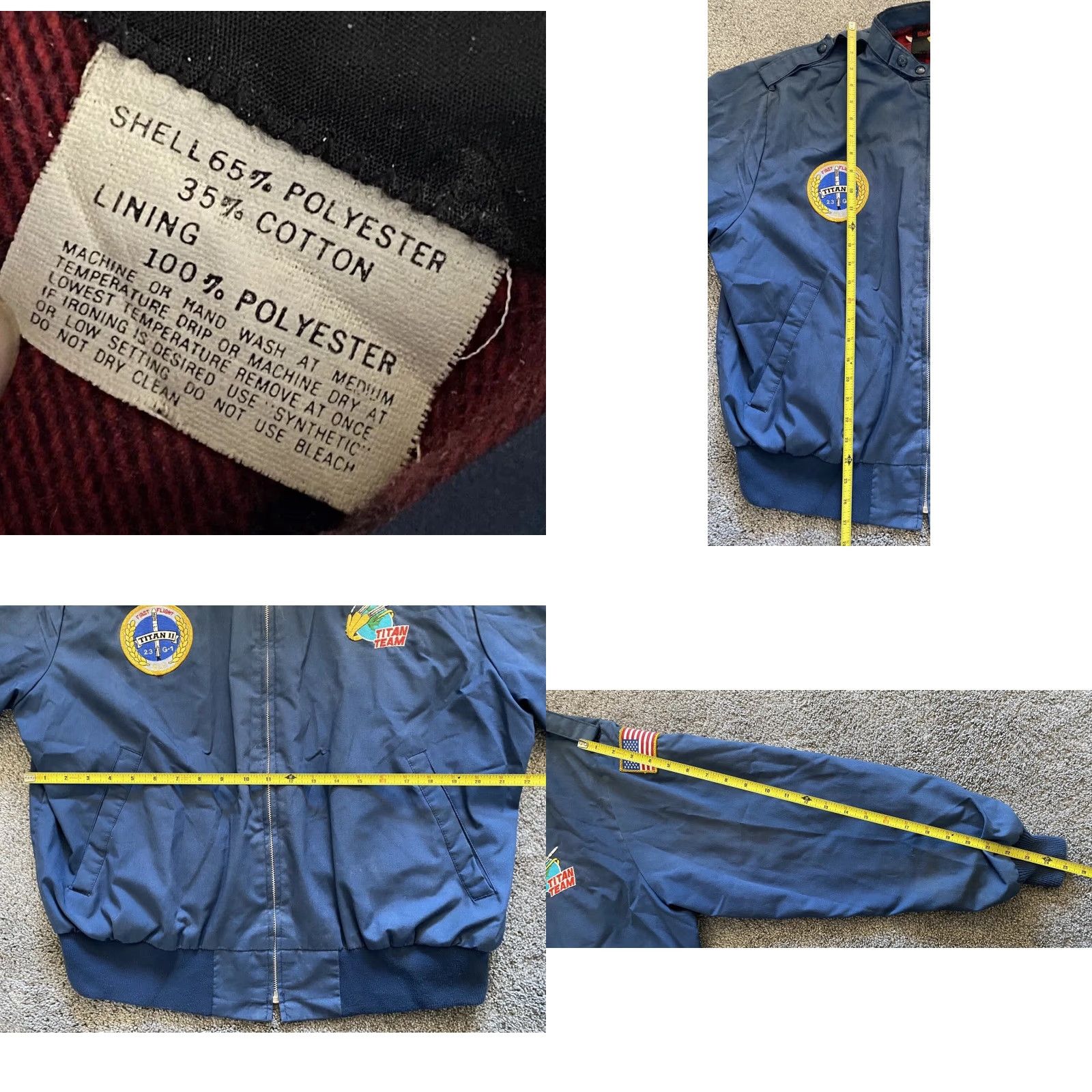 Vintage VINTAGE King Louie Pro Fit Jacket Men’s XL Titan Team Rockets Space Intelsat Blue 80s 90s USA Hipster Space Stars Jacket Mens Size US XL / EU 56 / 4 - 9 Thumbnail