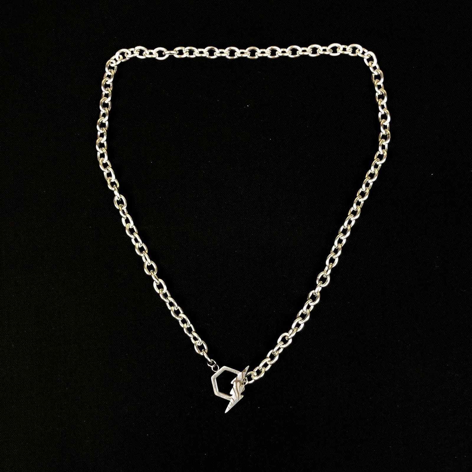 Jewelry Lightning Chain Punk Necklace in Silver, Men's