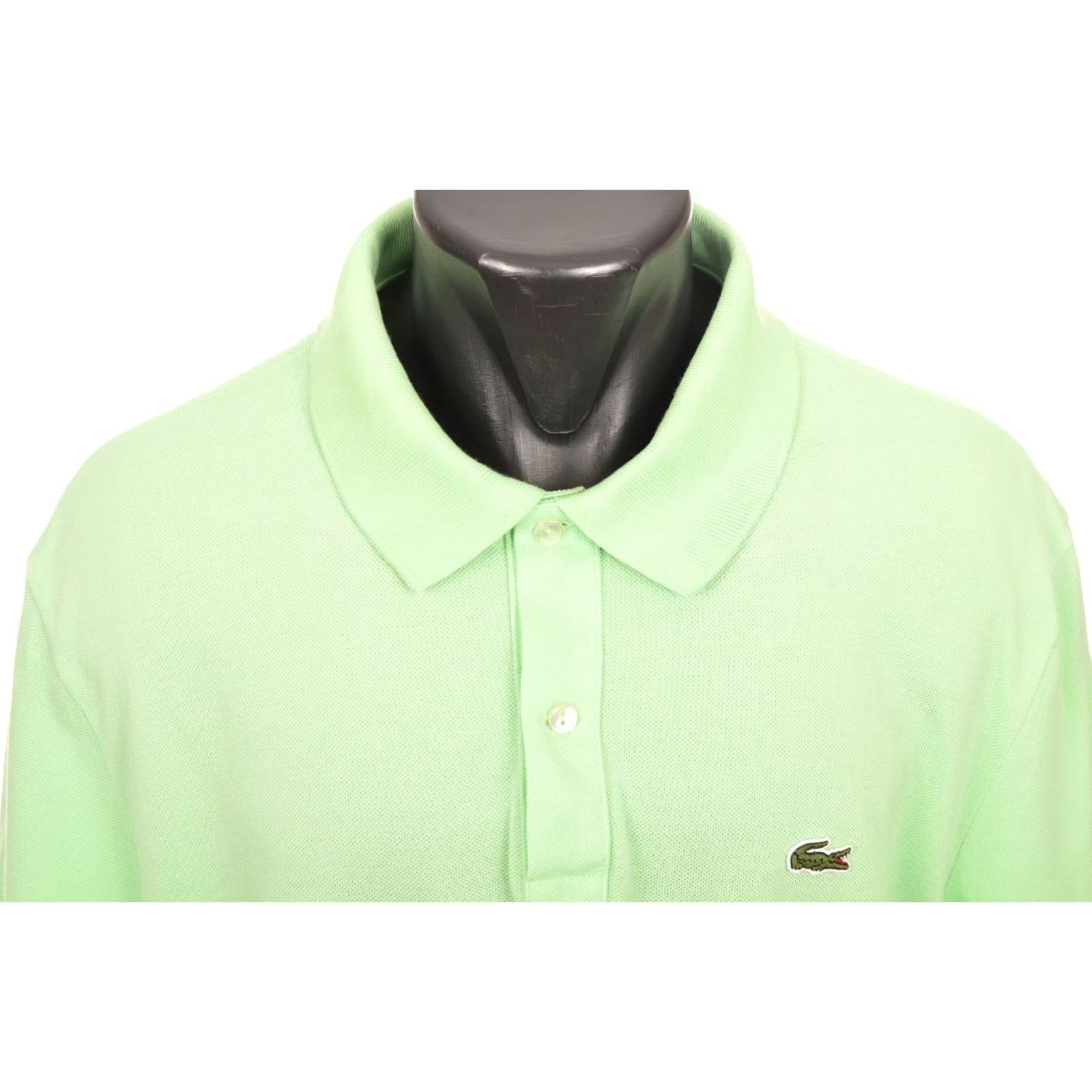 Lacoste DDP Lacoste Slim Fit Light Green Short Sleeve Polo Shirt PH4012 3XL XXXL Men Polo Shirt Green Slim Fit Size US XXL / EU 58 / 5 - 2 Thumbnail