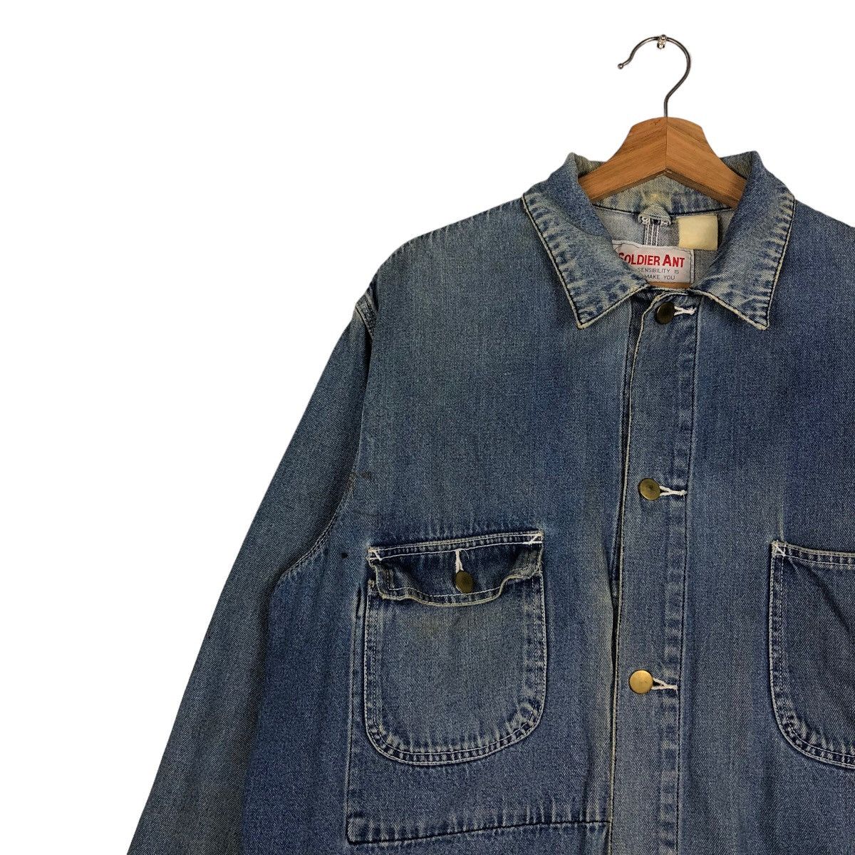 Japanese Brand 🔥Vintage Denim Chore Jacket Soldier Ant Toyo Enterprise Size US M / EU 48-50 / 2 - 7 Thumbnail