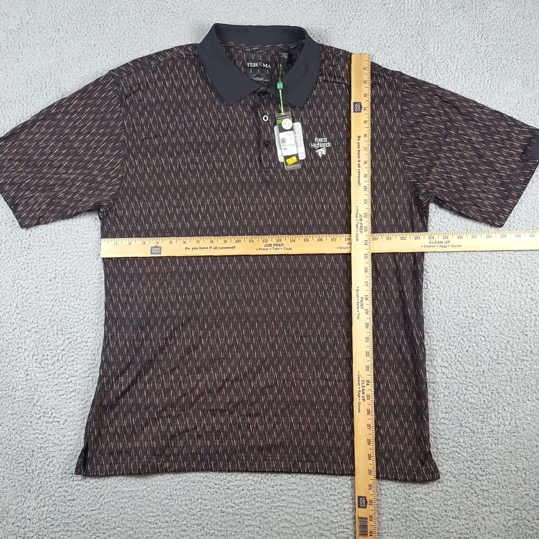 Vintage VINTAGE Teháma Golf Polo Mens XL Argyle Diamond Breathable Collar Shirt Polo Shirt (90s, Preppy, Classic) Size US XL / EU 56 / 4 - 8 Thumbnail