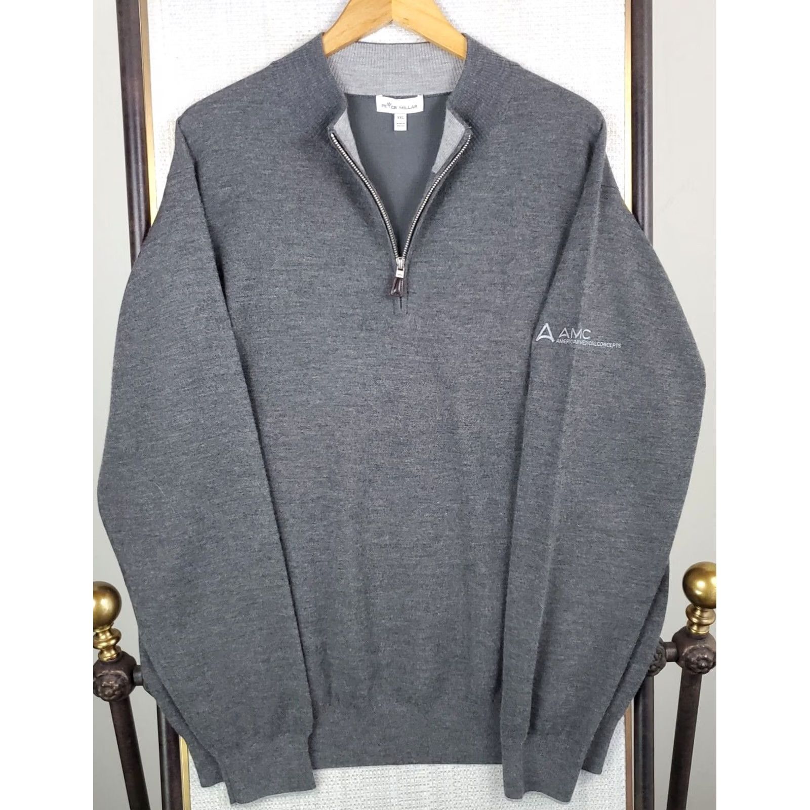 Peter Millar Peter Millar Sweater Pullover 1/4 Zip 2XL Mens Cashmere Silk Gray Crown Comfort Long Sleeve Size US XXL / EU 58 / 5 - 4 Thumbnail