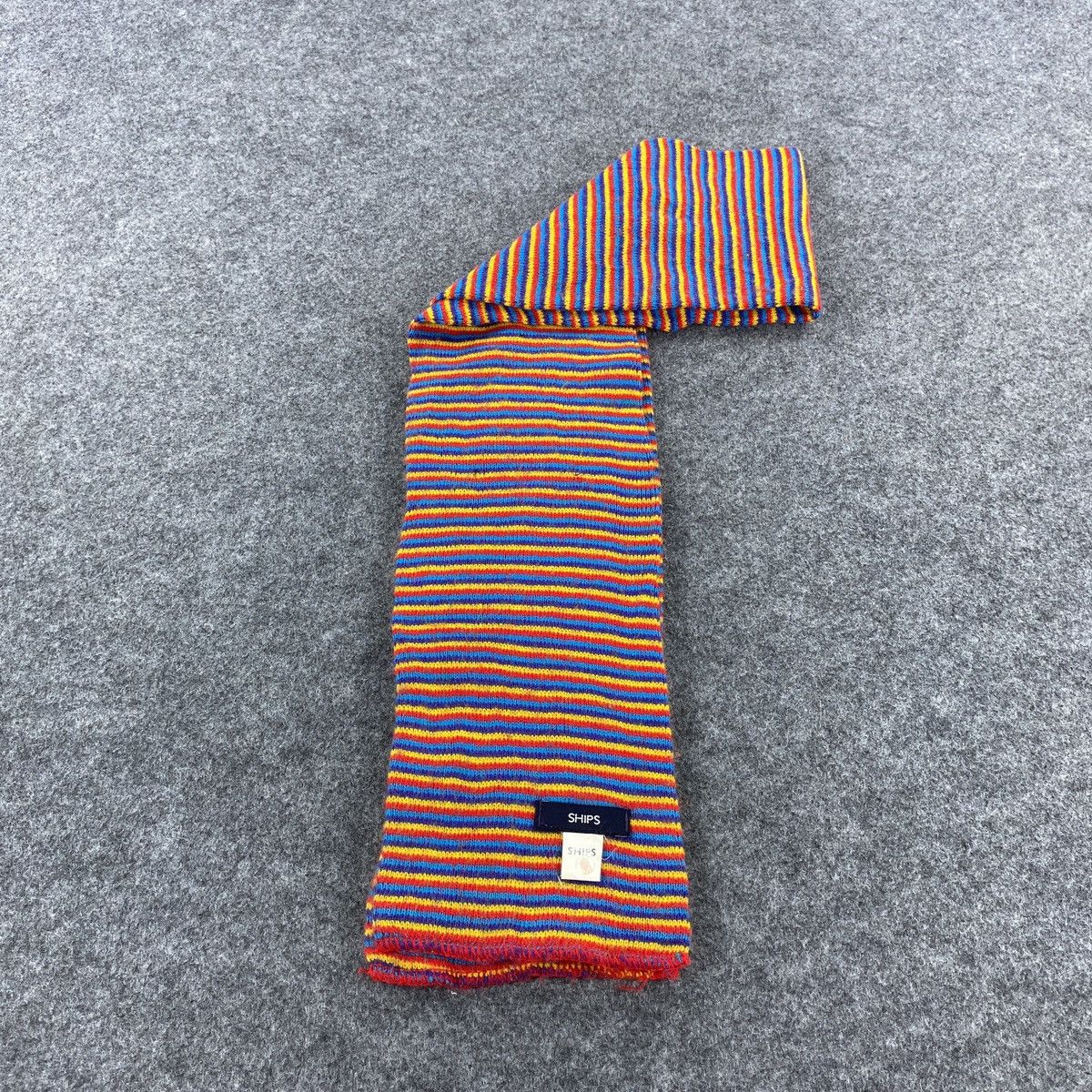 Designer × SHIPS × Vintage Ships Scarf # Muffler # Neckwear # D565 Size ONE SIZE - 7 Thumbnail