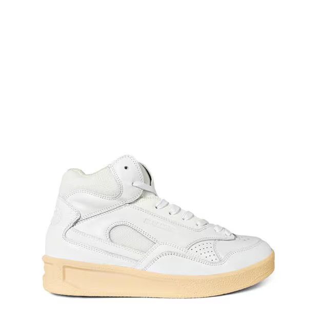 o1g2r1mq1024 Gum Sole High Top Trainers in White